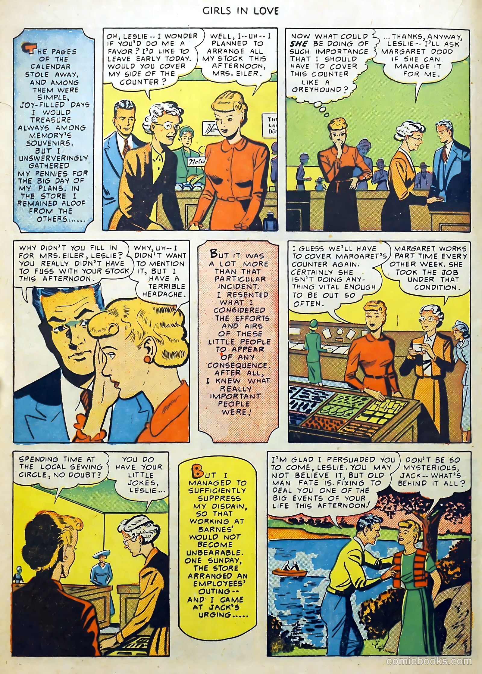 Girls in Love #1 (1950) — page 20 of 36