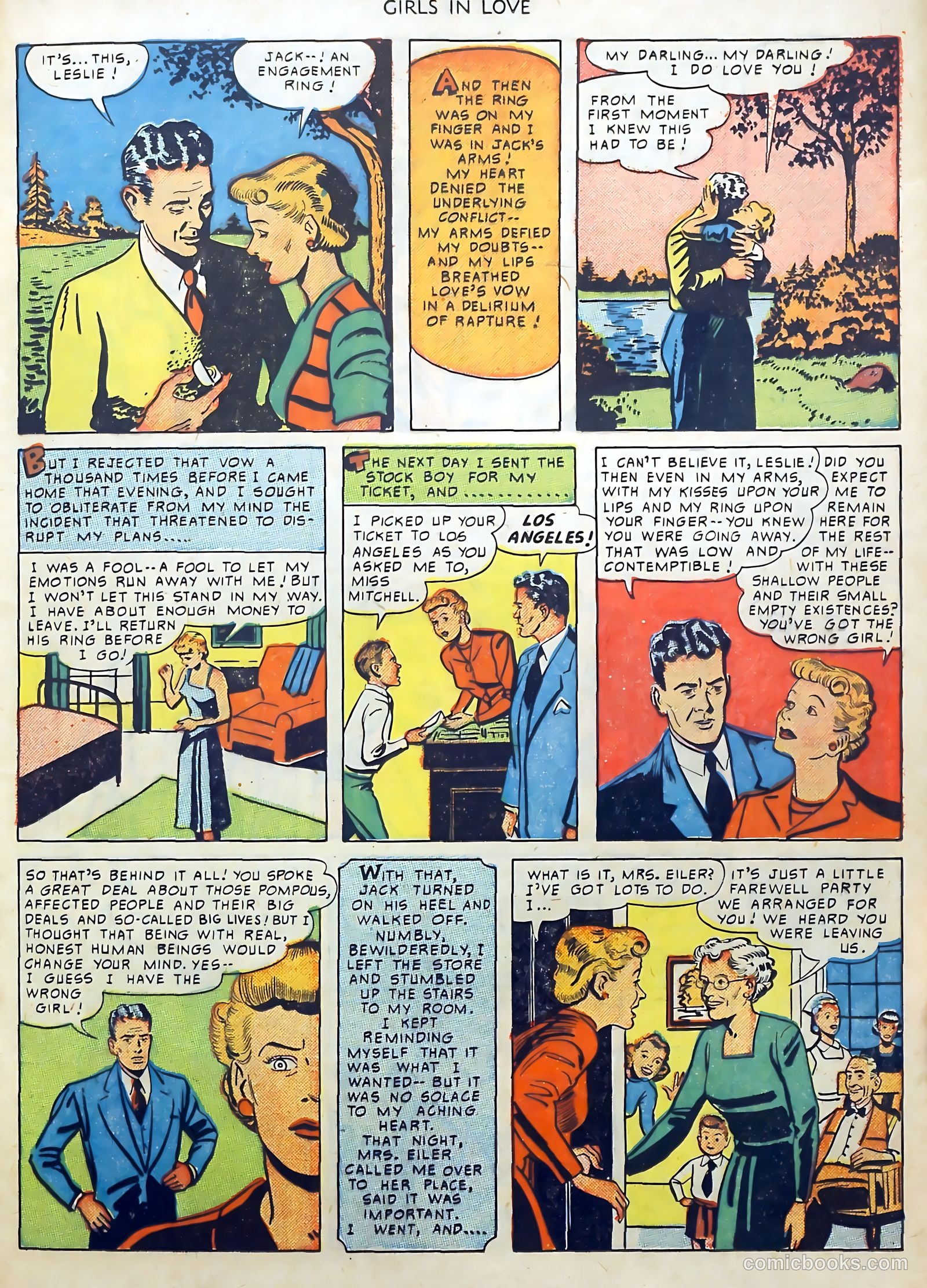 Girls in Love #1 (1950) — page 21 of 36