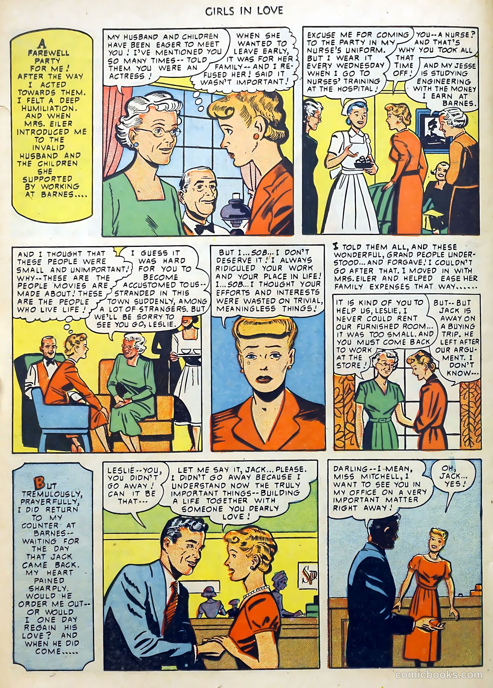 Girls in Love #1 (1950) — page 22 of 36