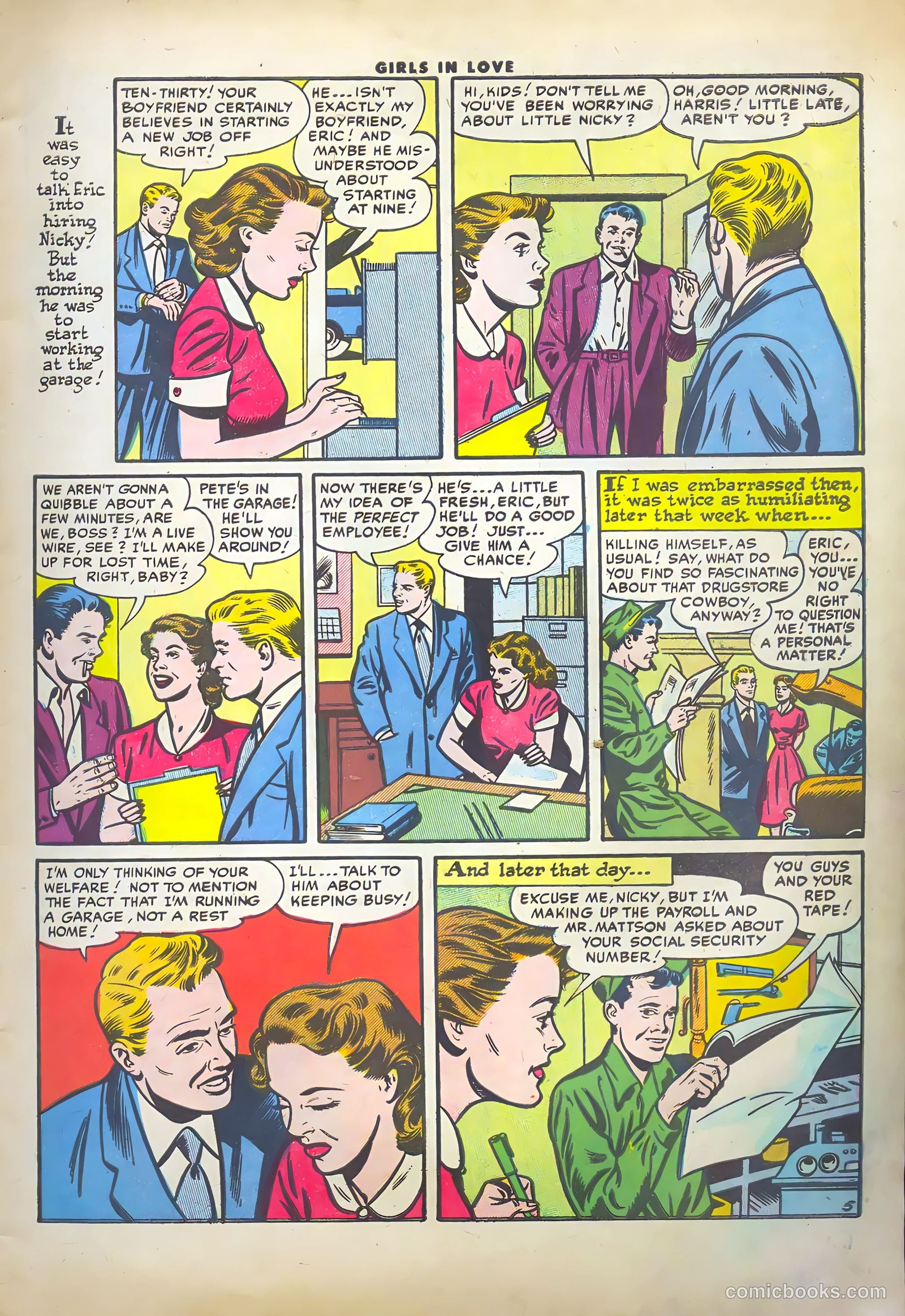 Girls in Love #46 (1955) — page 7 of 36