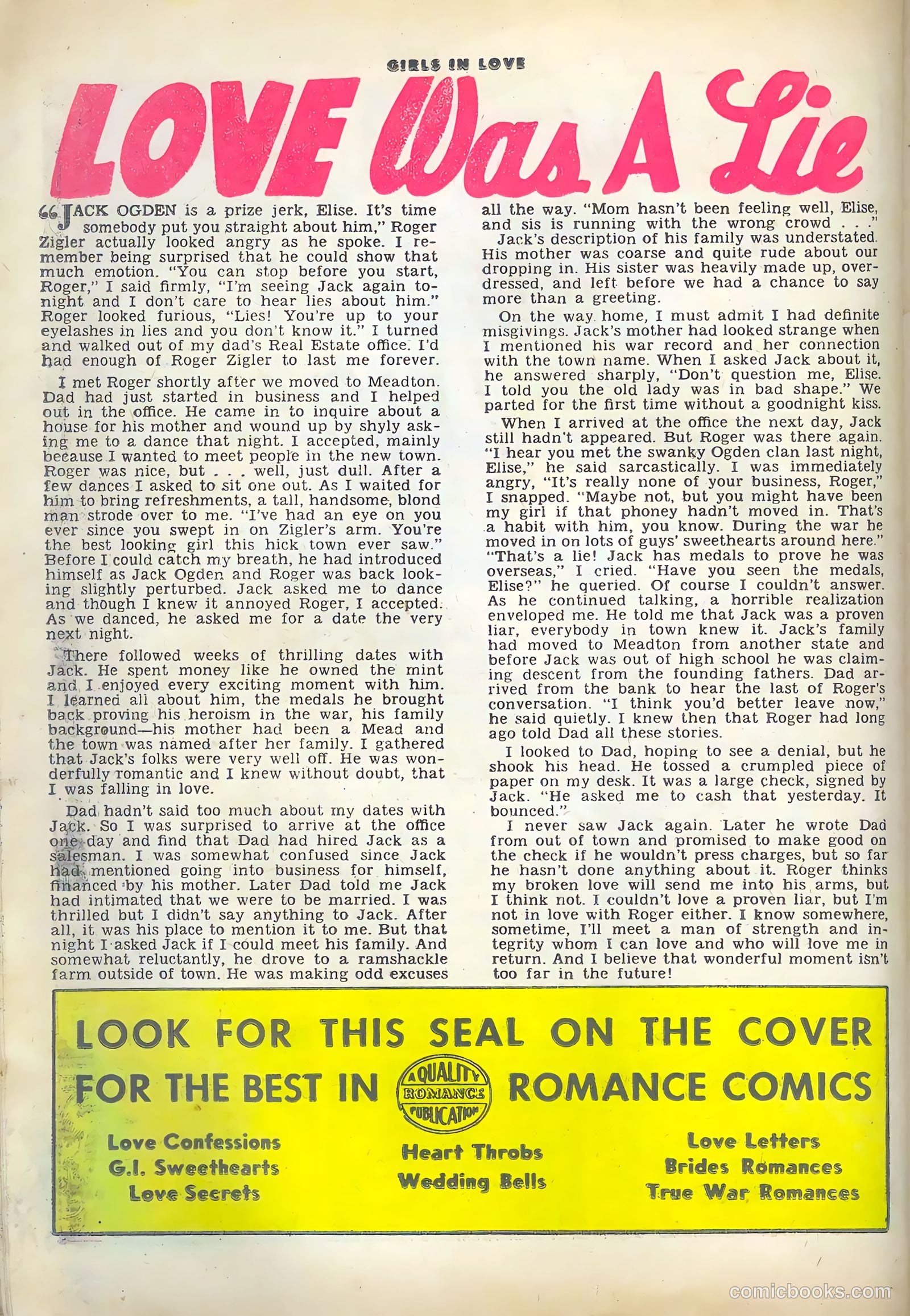 Girls in Love #46 (1955) — page 26 of 36