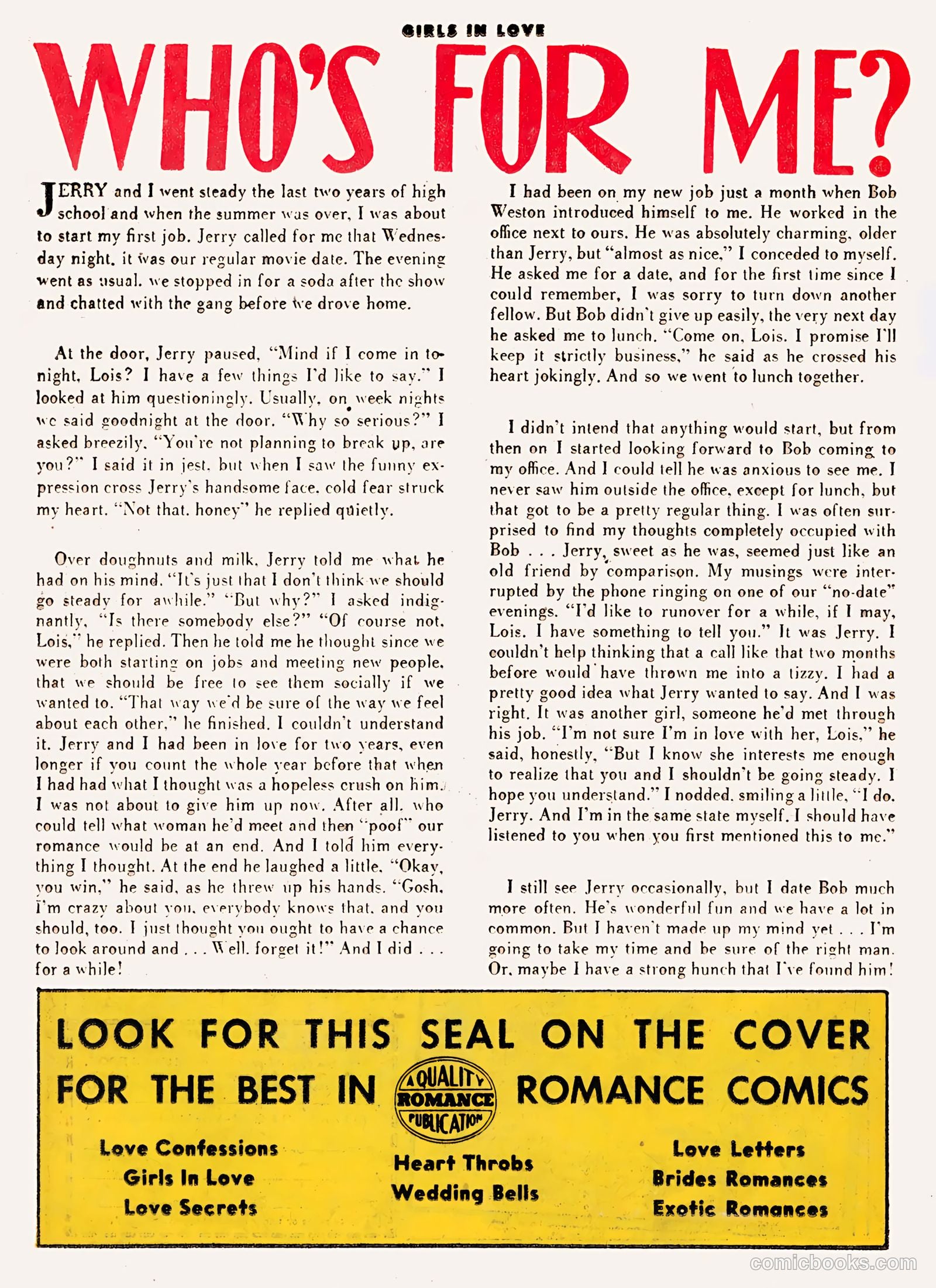 Girls in Love #48 (1955) — page 26 of 36