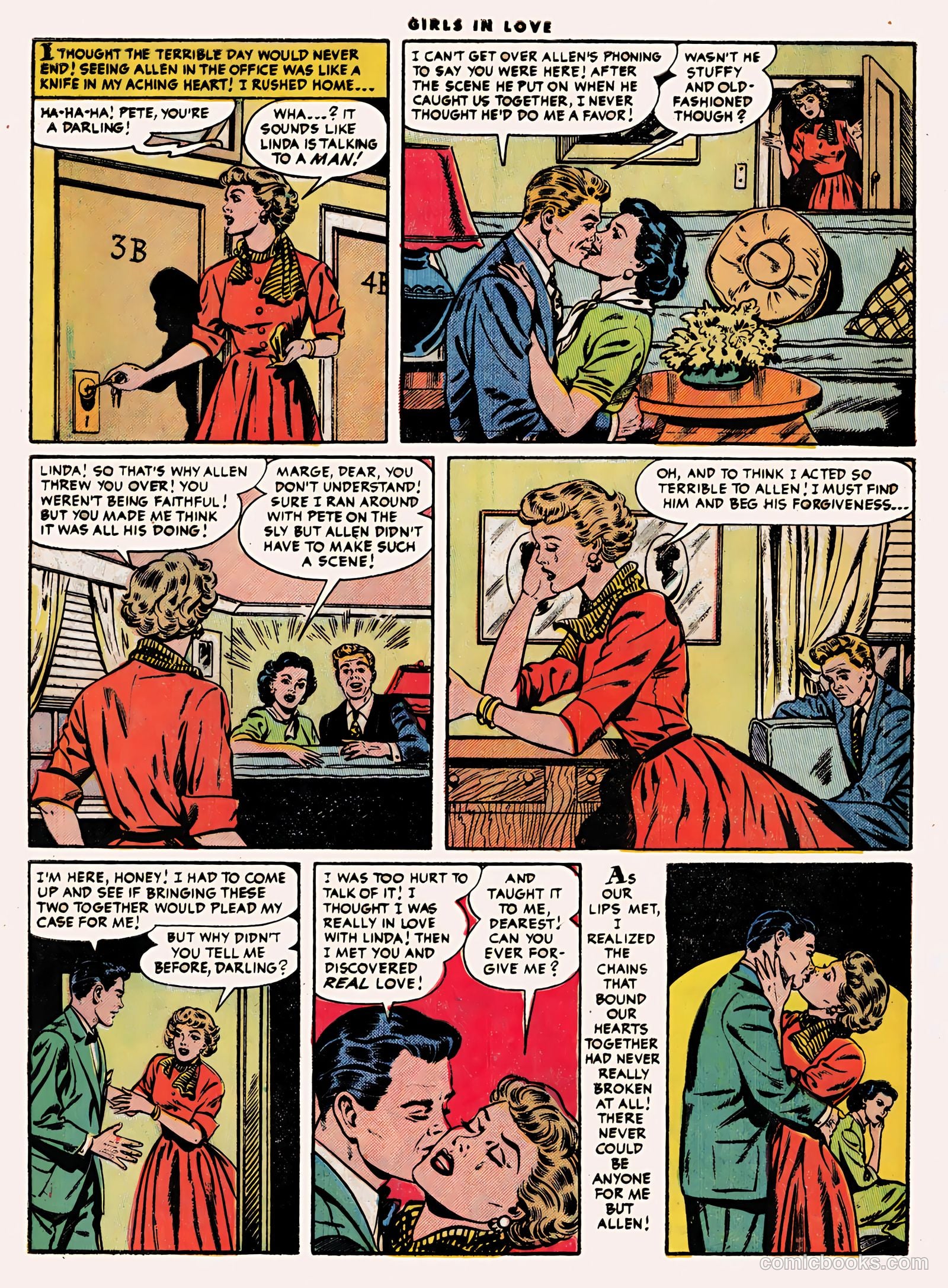 Girls in Love #48 (1955) — page 32 of 36