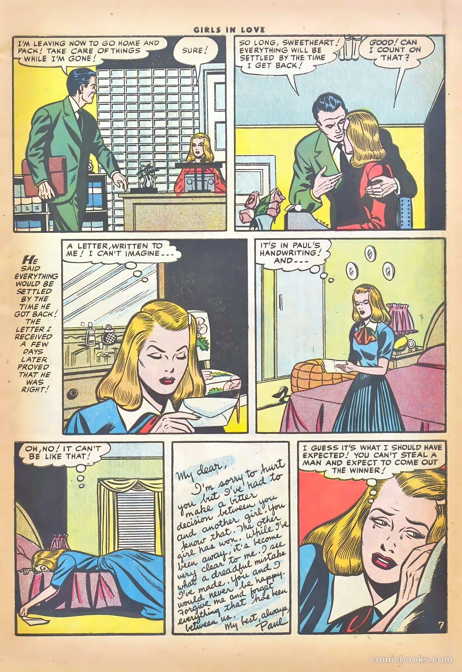 Girls in Love #49 (1955) — page 9 of 36