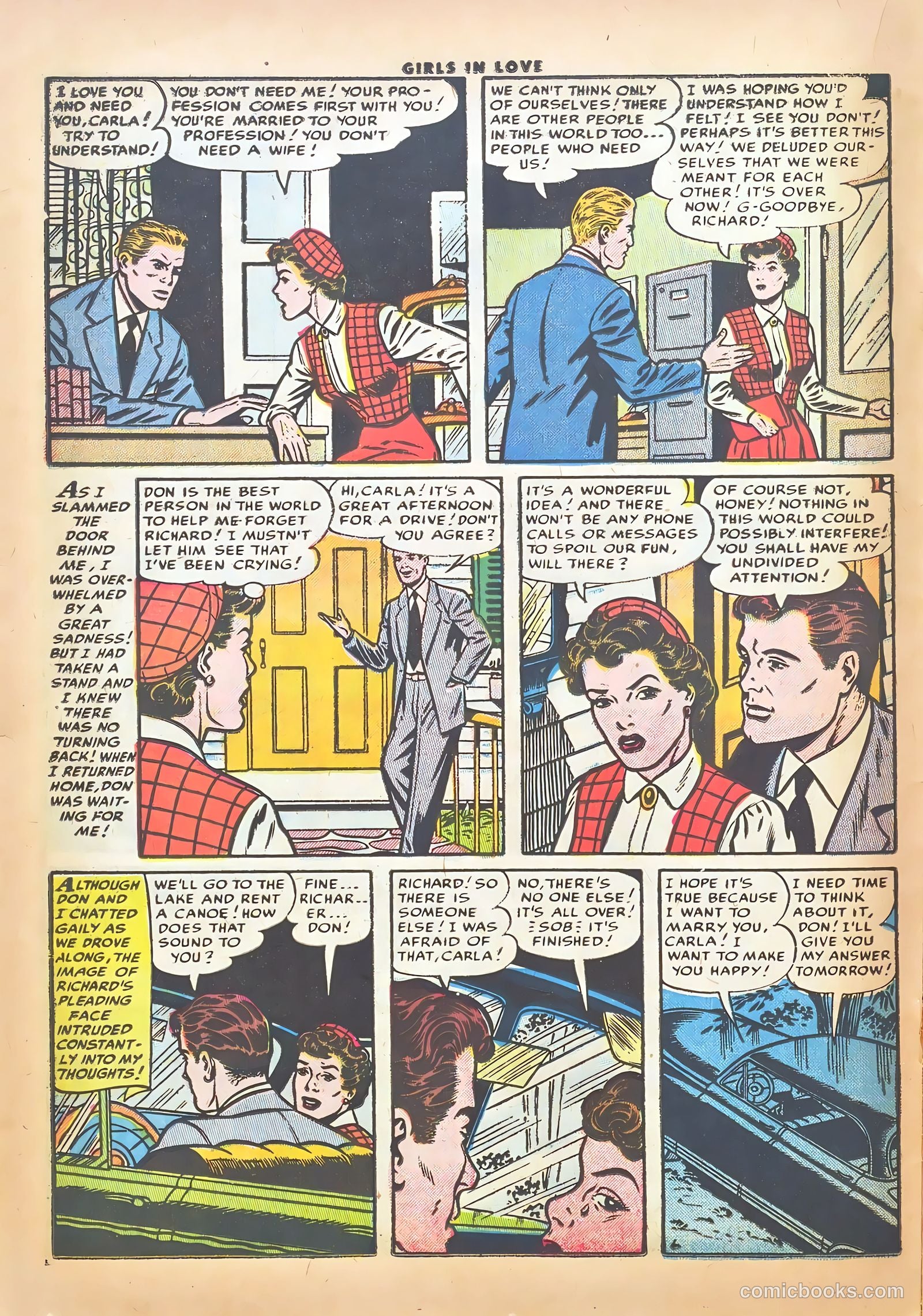 Girls in Love #49 (1955) — page 16 of 36