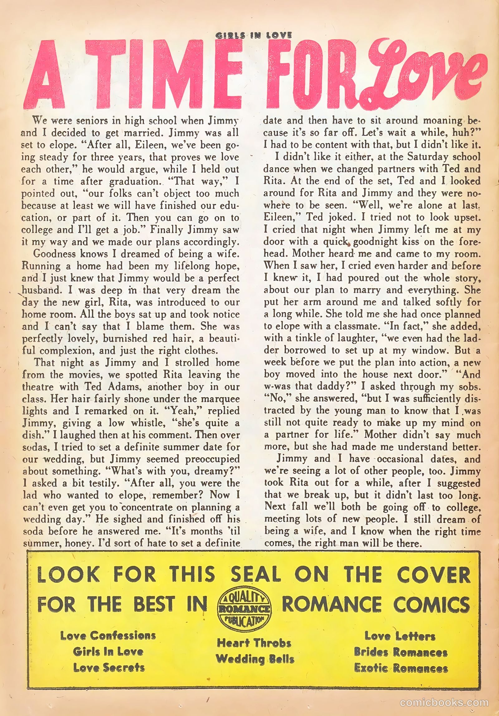 Girls in Love #49 (1955) — page 26 of 36