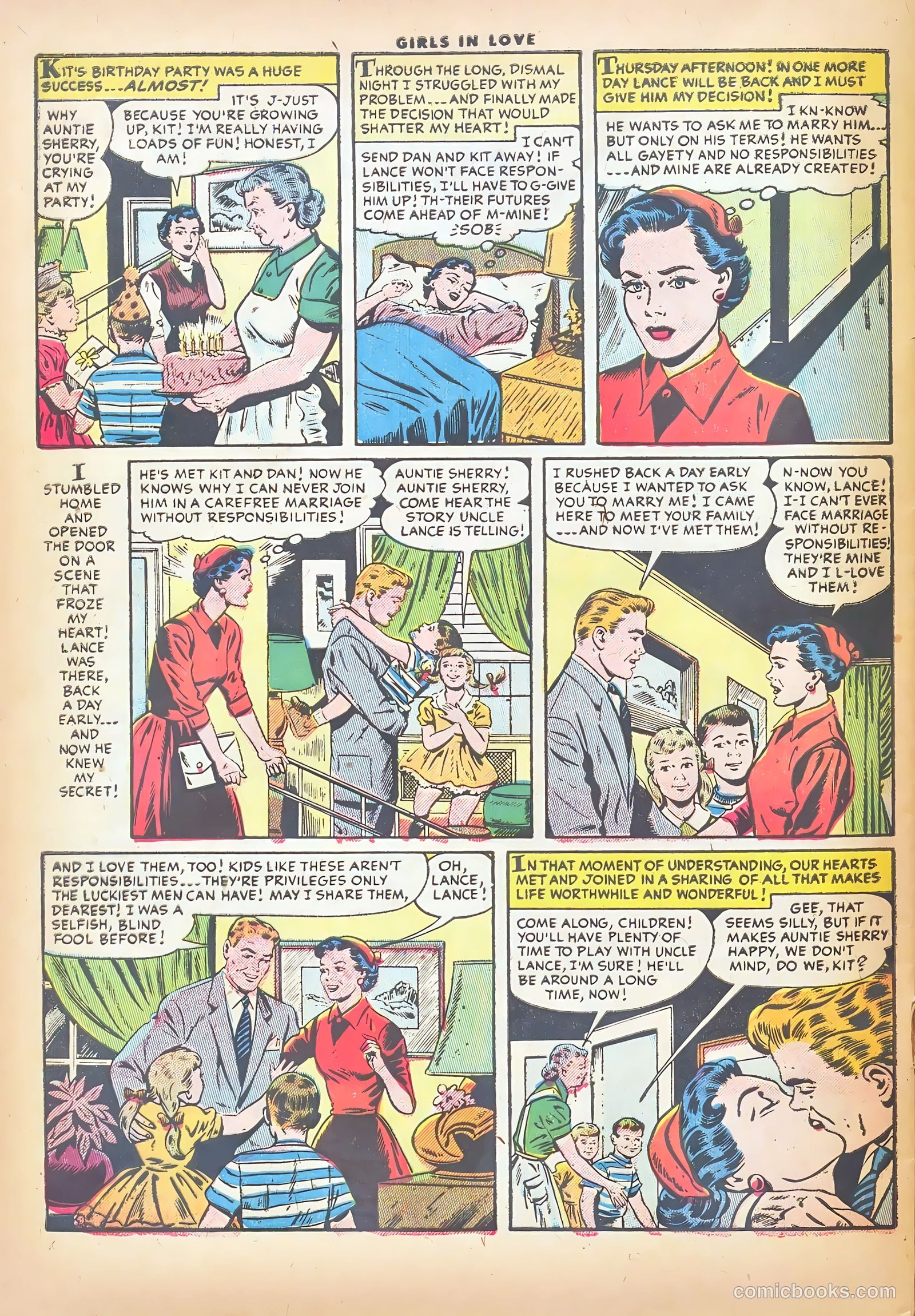 Girls in Love #49 (1955) — page 32 of 36