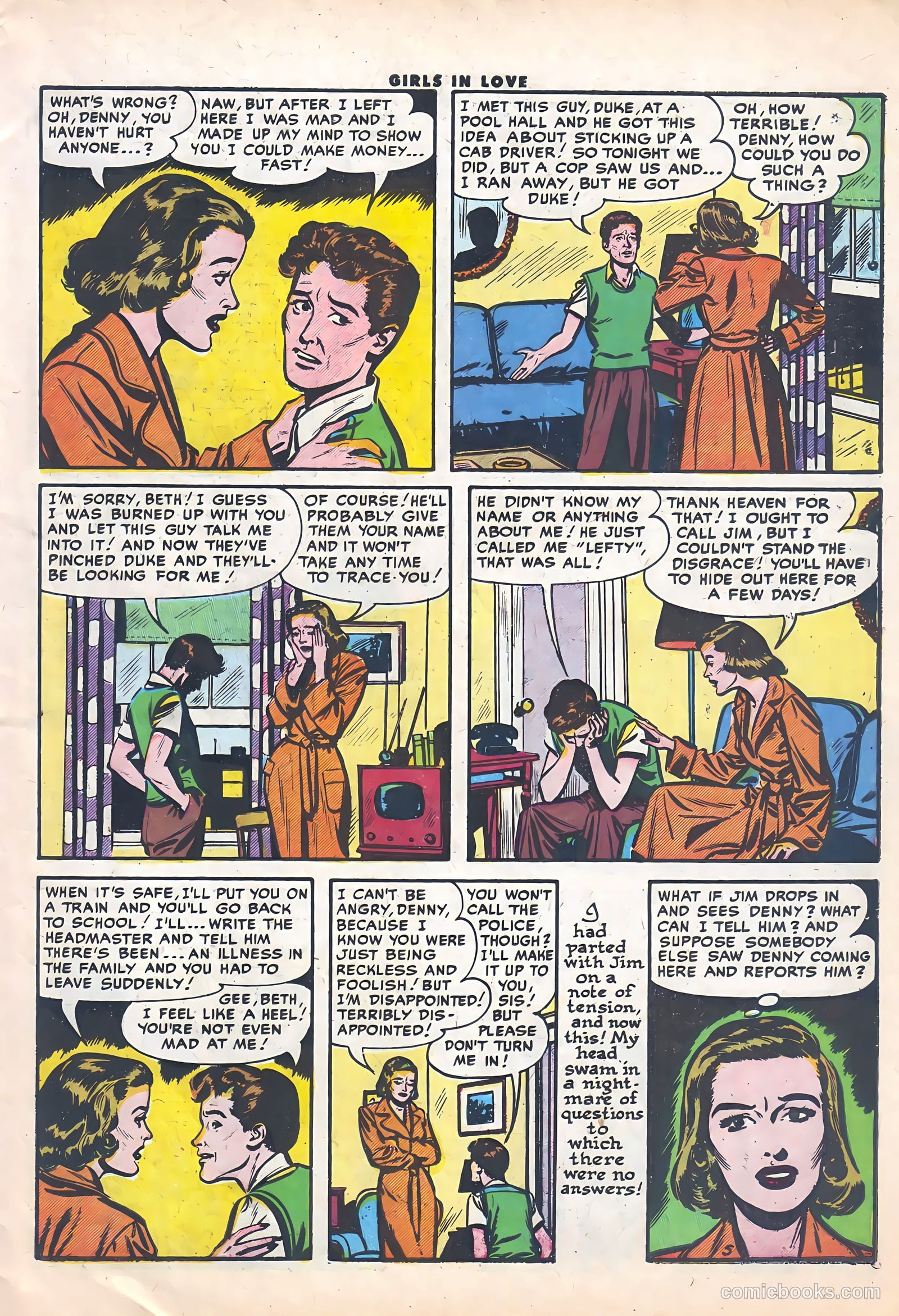 Girls in Love #50 (1956) — page 7 of 36