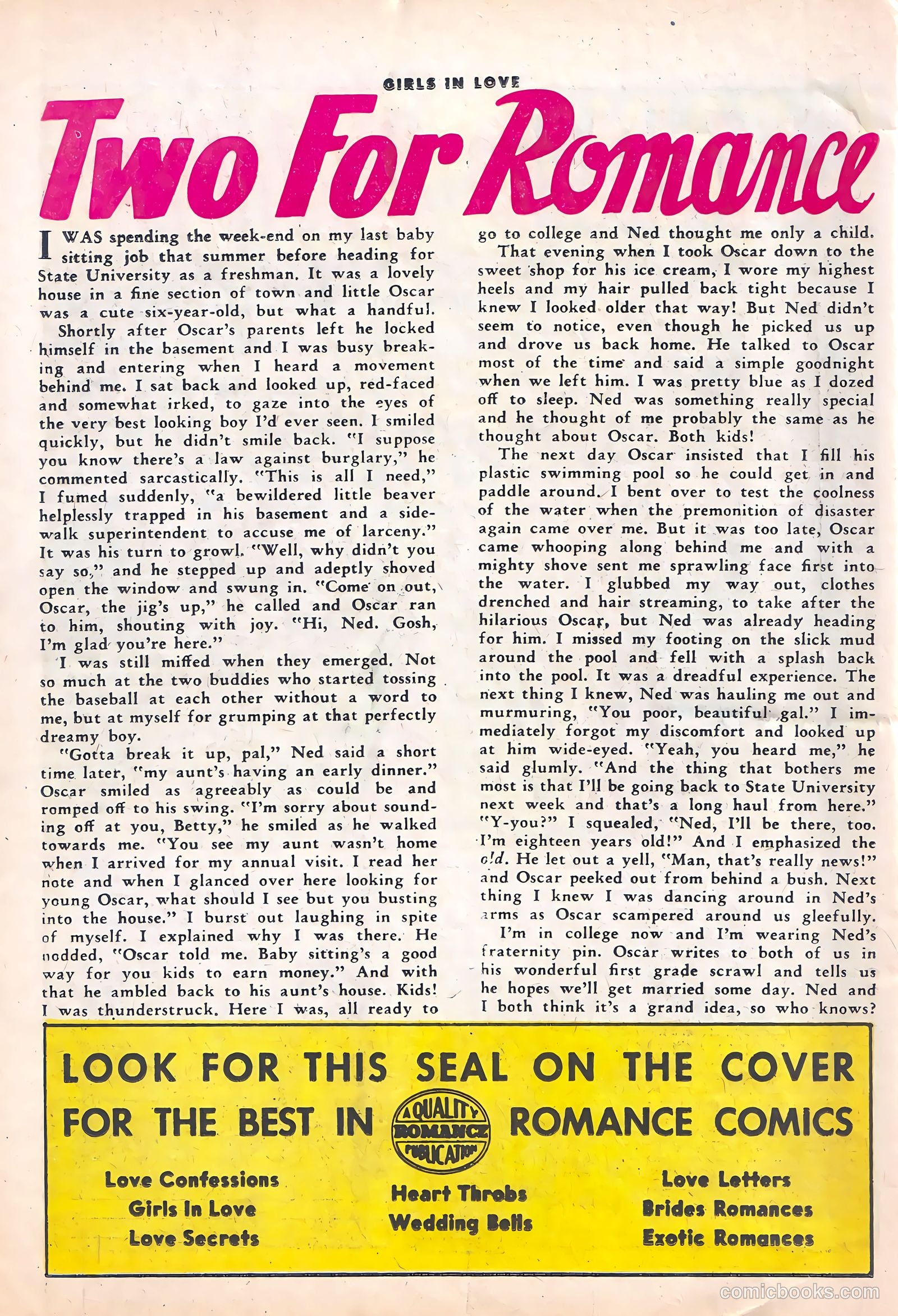 Girls in Love #50 (1956) — page 26 of 36