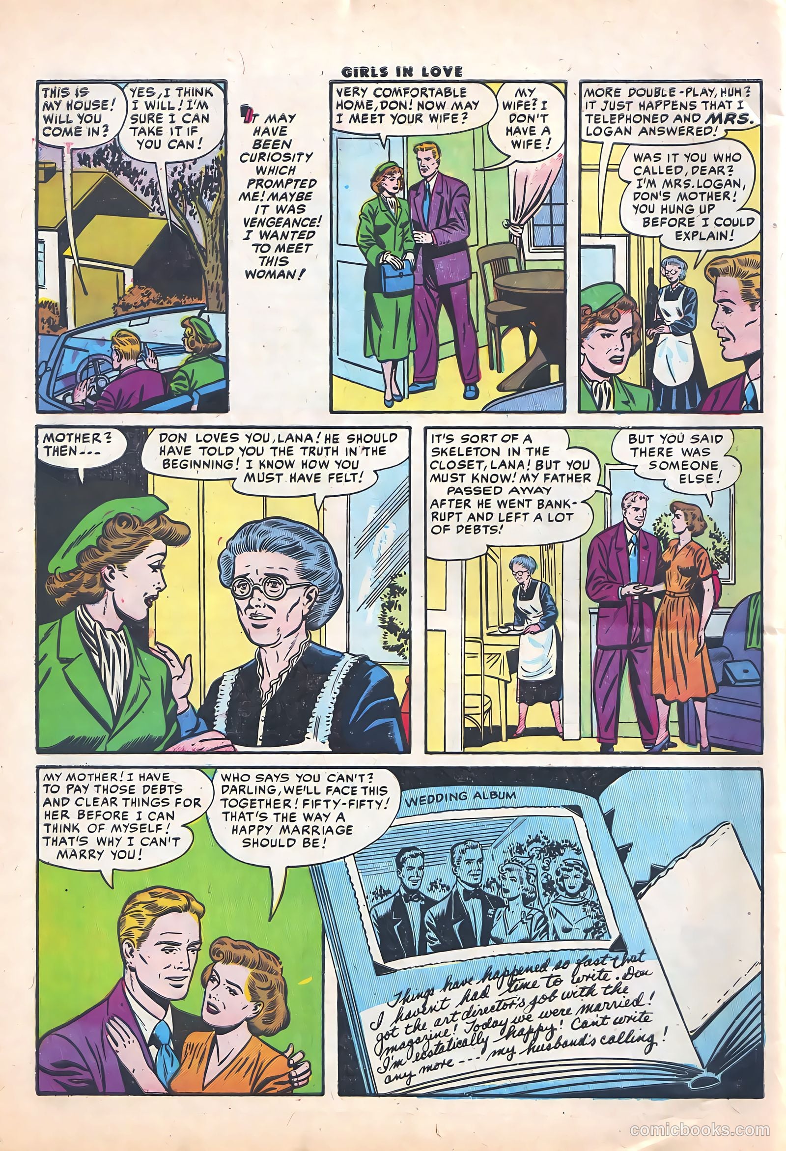 Girls in Love #50 (1956) — page 32 of 36