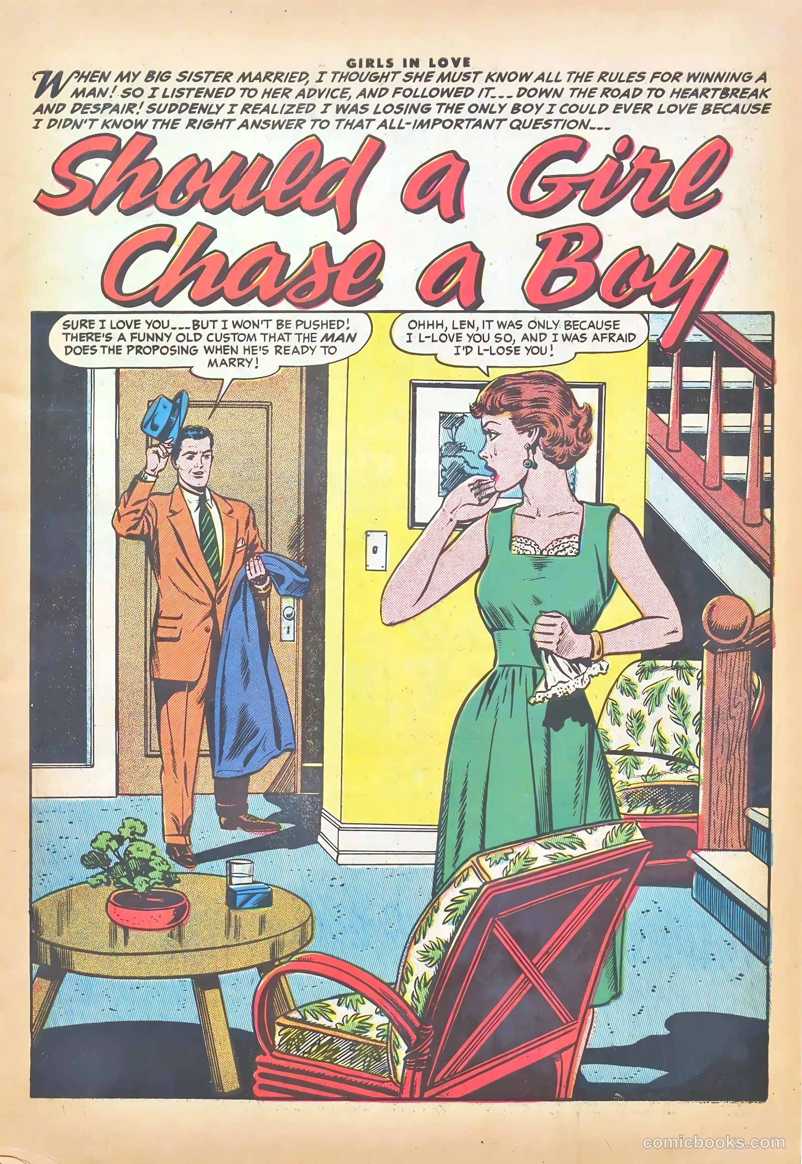 Girls in Love #51 (1956) — page 3 of 36