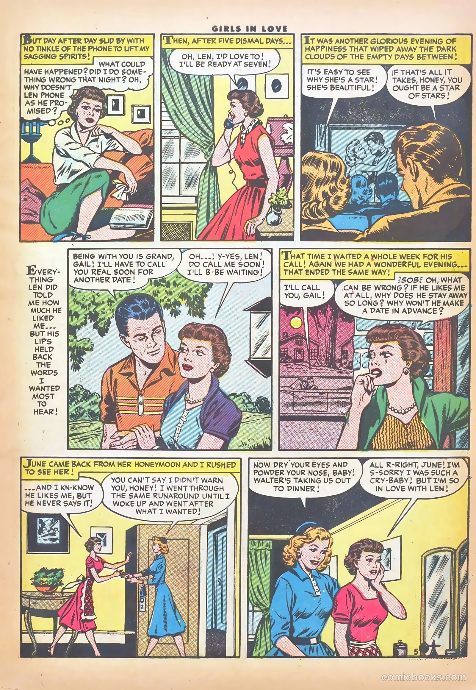 Girls in Love #51 (1956) — page 7 of 36
