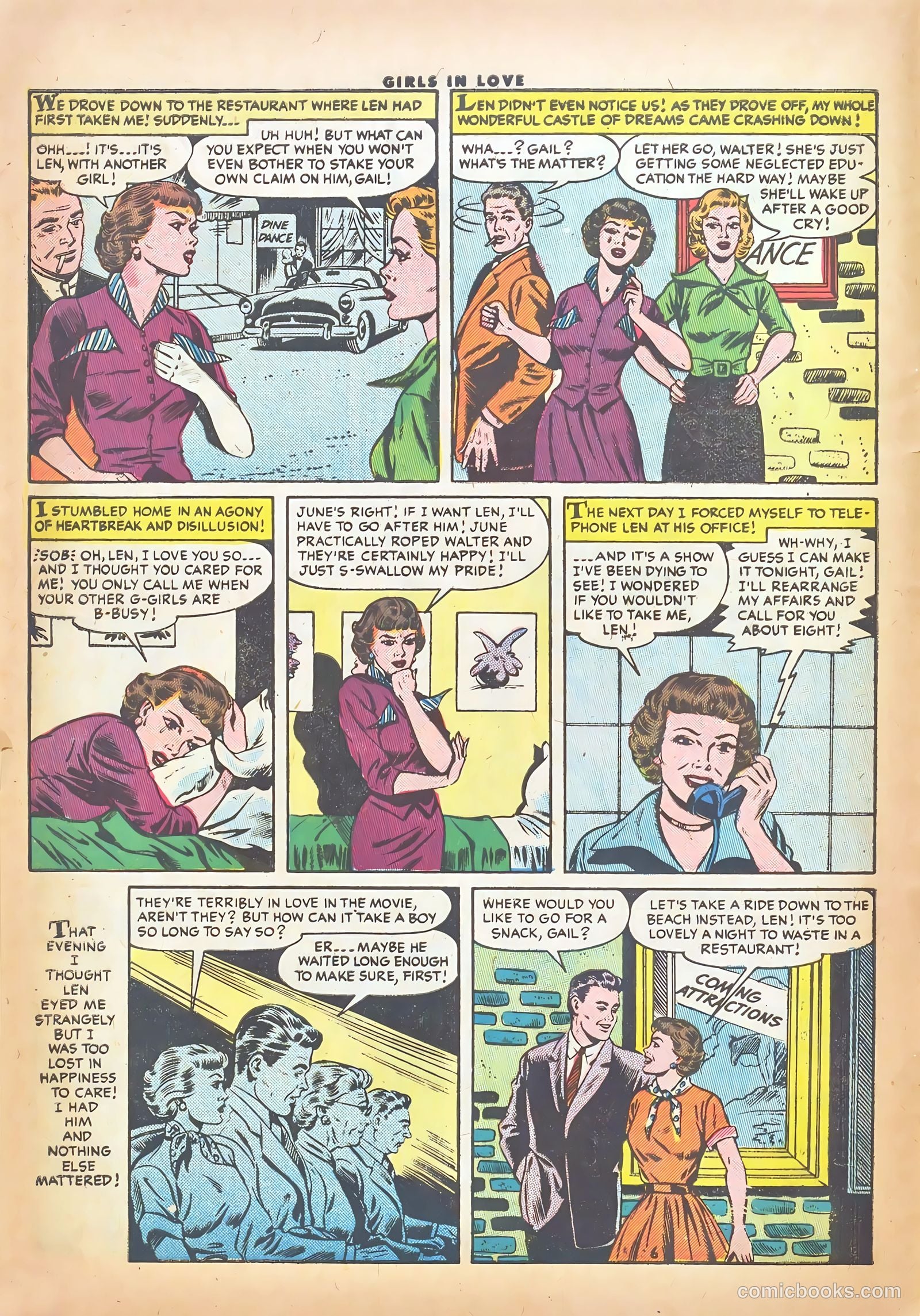 Girls in Love #51 (1956) — page 8 of 36