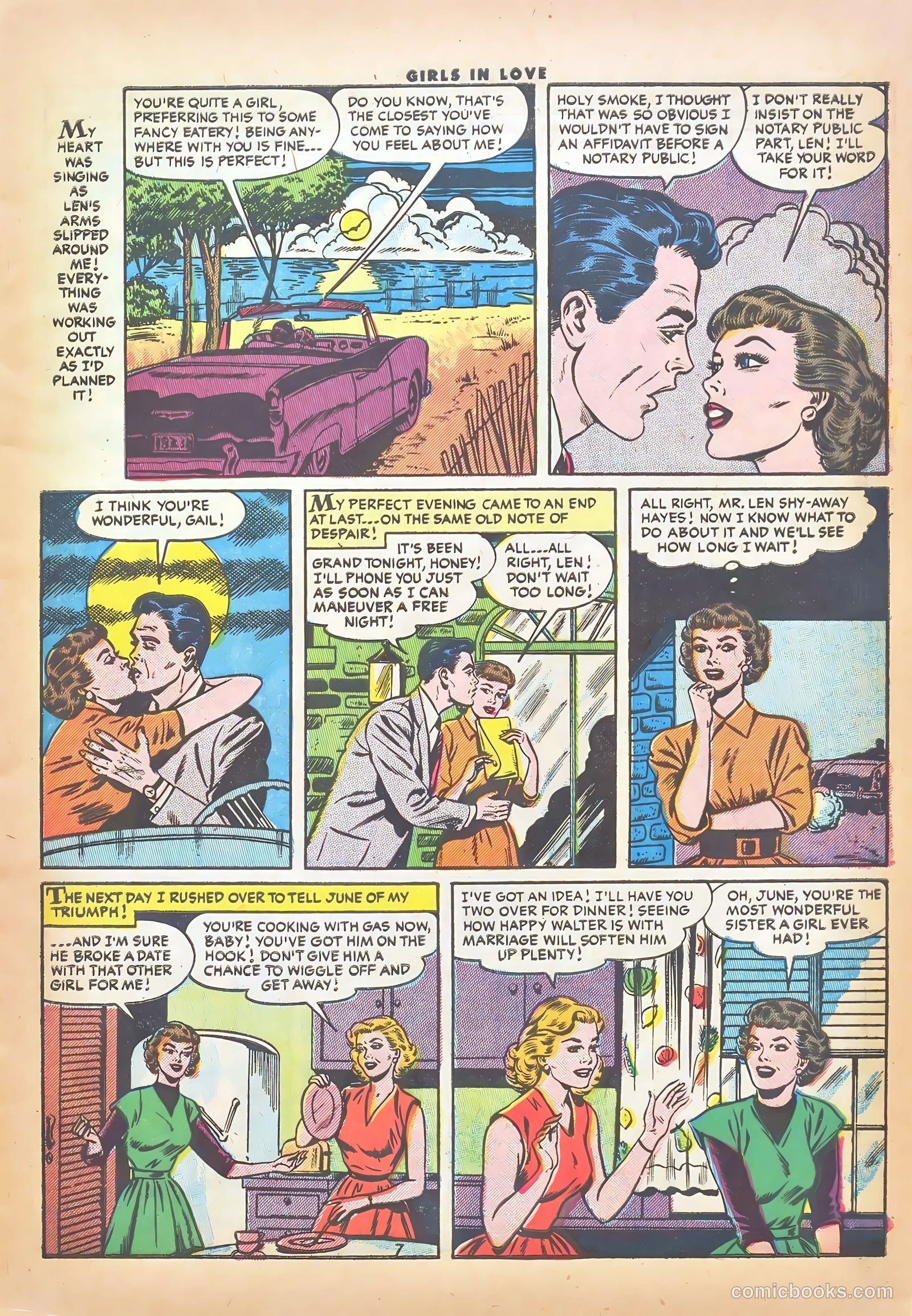Girls in Love #51 (1956) — page 9 of 36