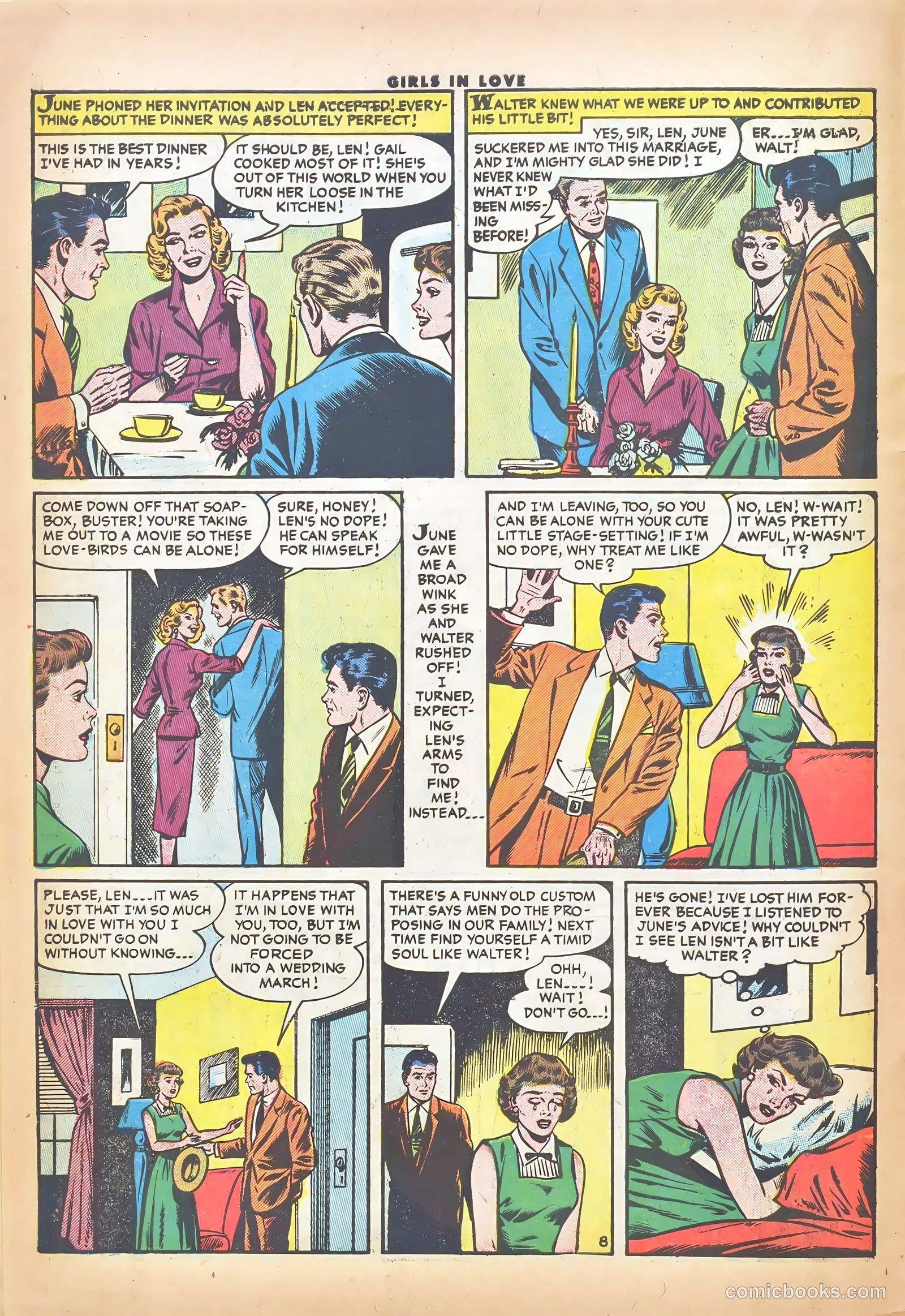 Girls in Love #51 (1956) — page 10 of 36