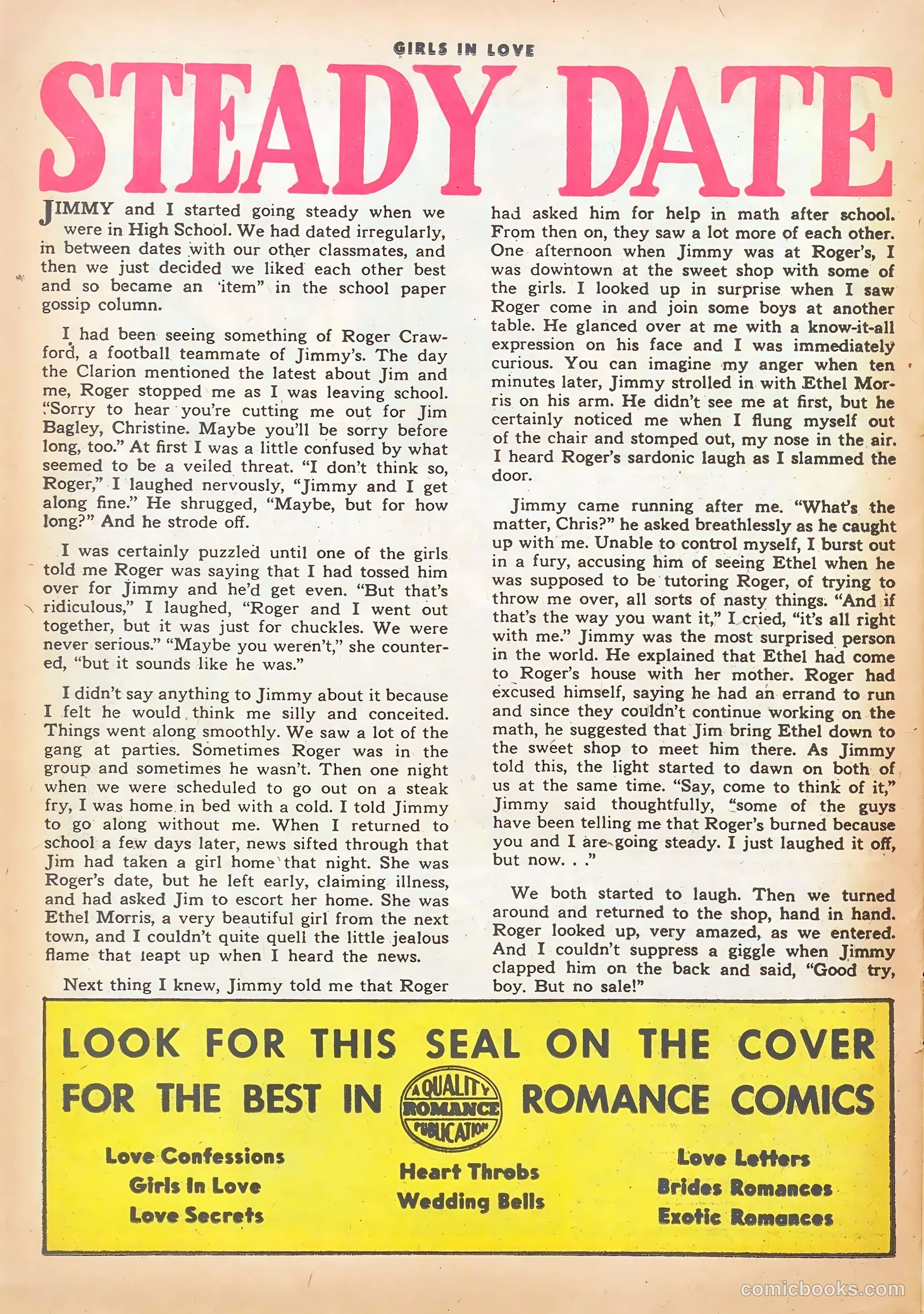 Girls in Love #51 (1956) — page 26 of 36