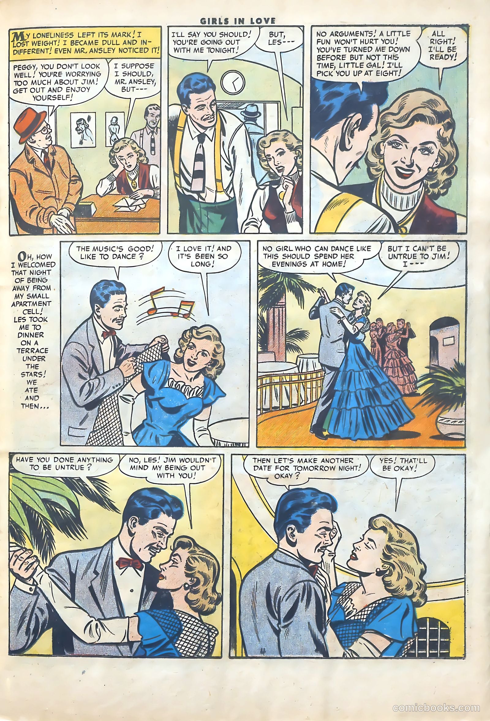 Girls in Love #52 (1956) — page 21 of 37