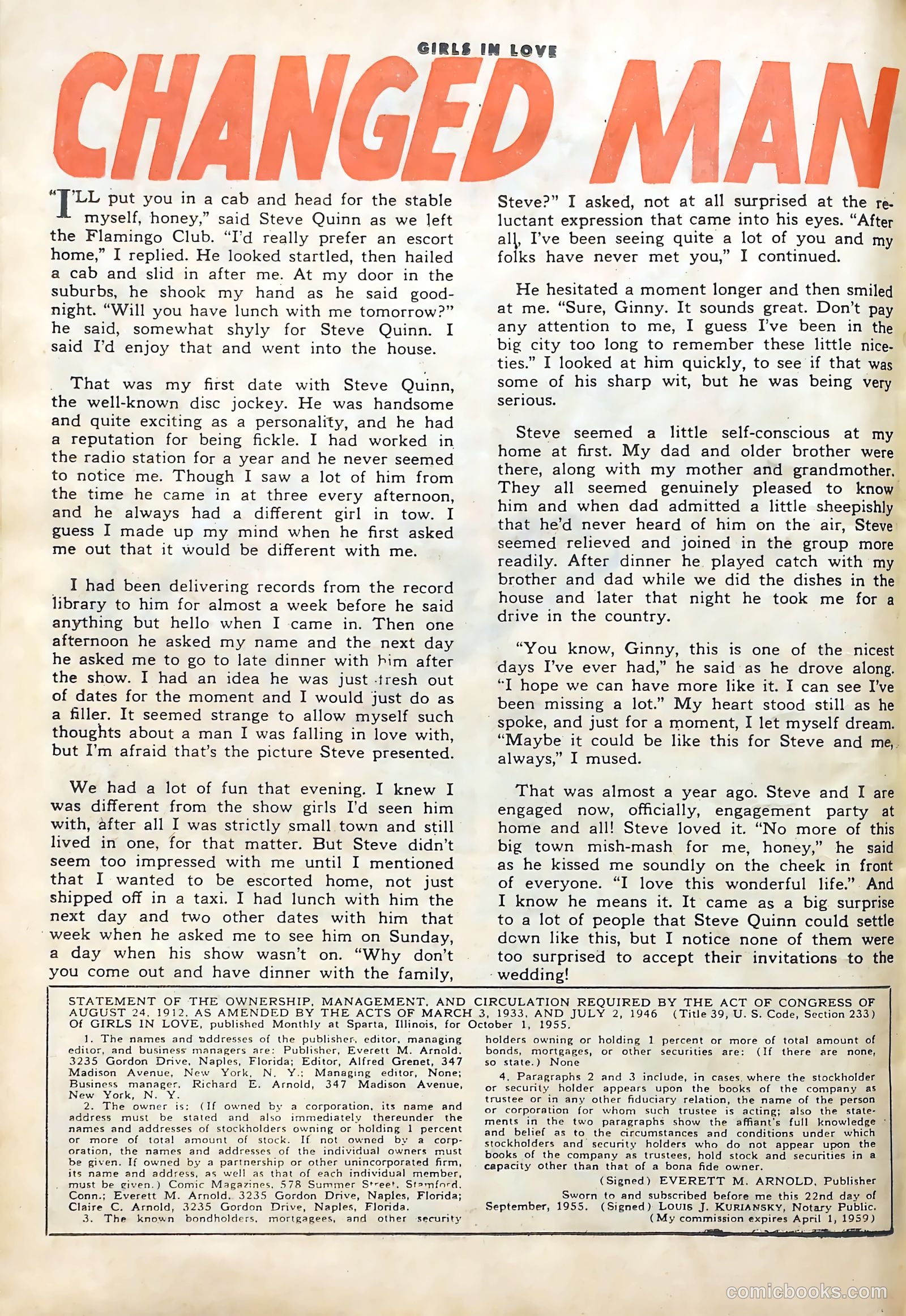 Girls in Love #53 (1956) — page 26 of 36