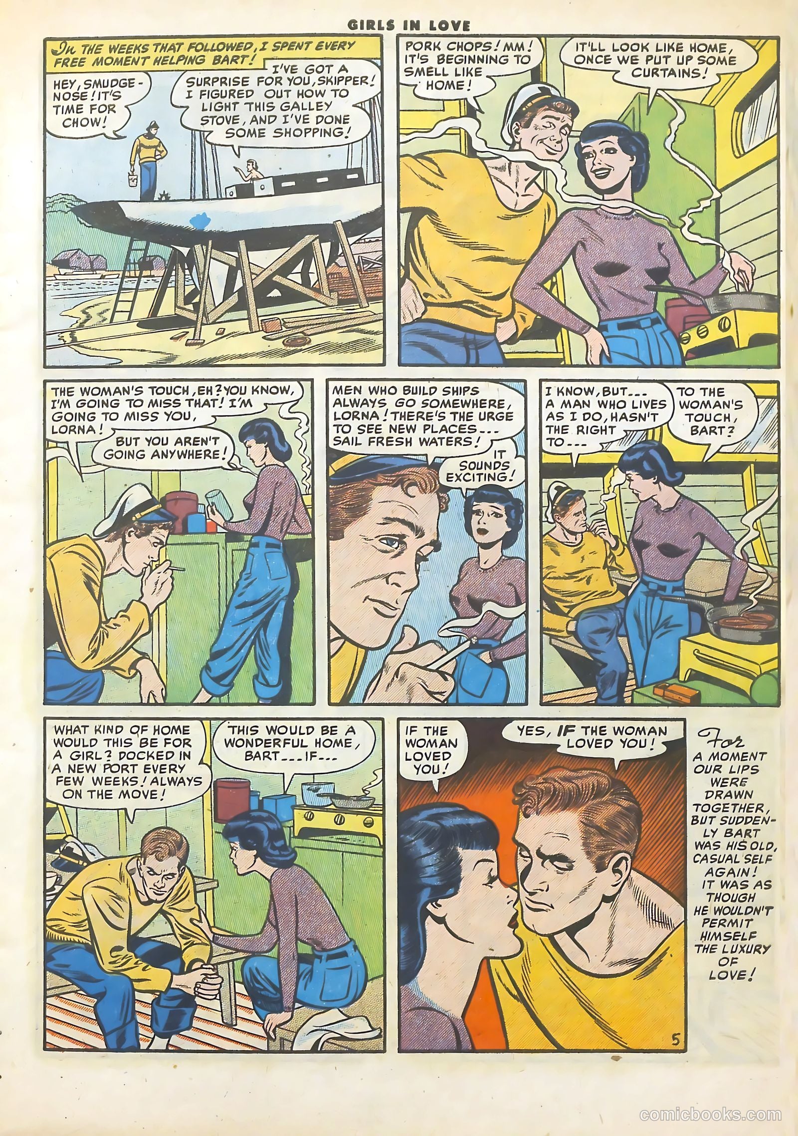 Girls in Love #55 (1956) — page 7 of 36