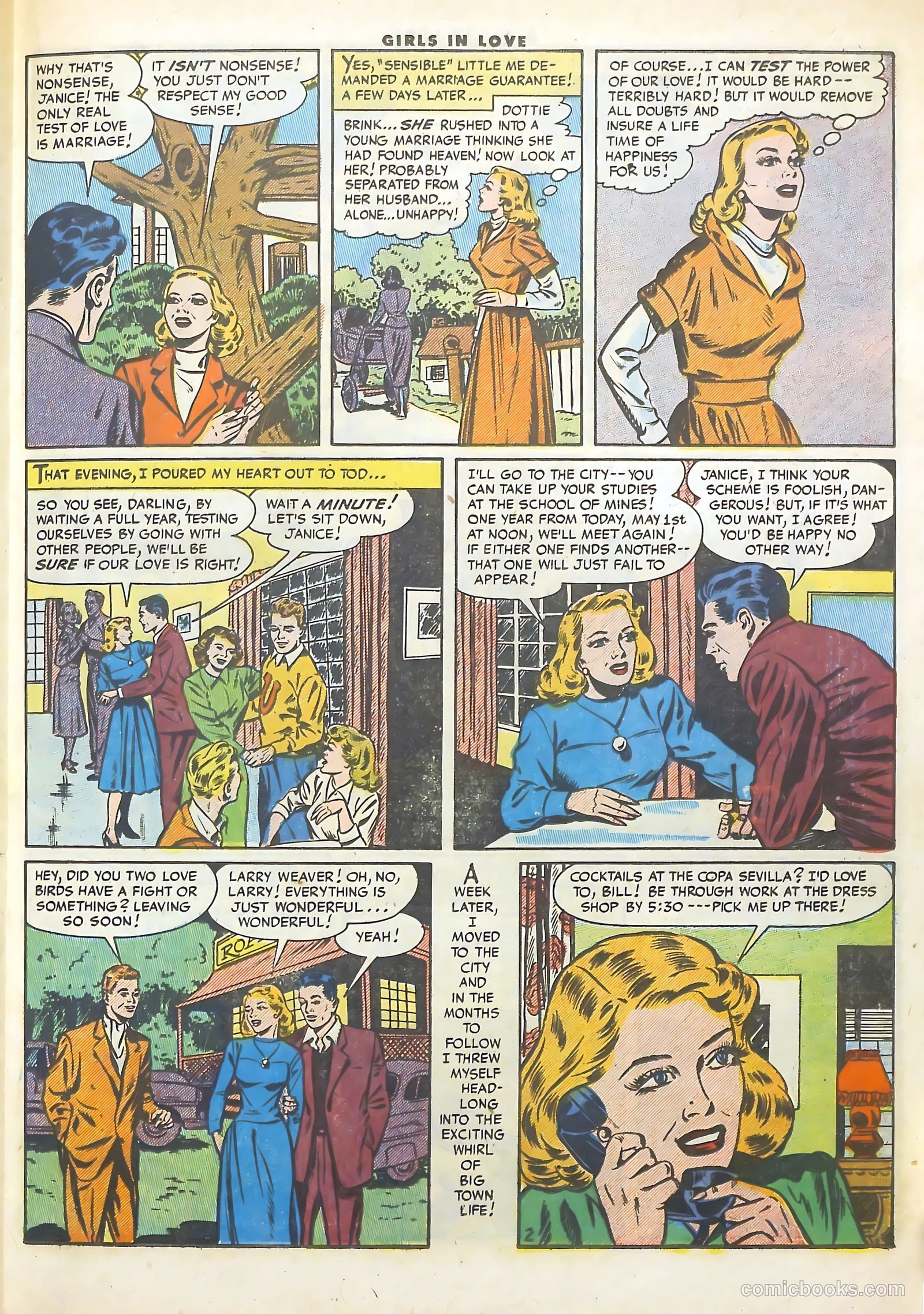 Girls in Love #55 (1956) — page 19 of 36
