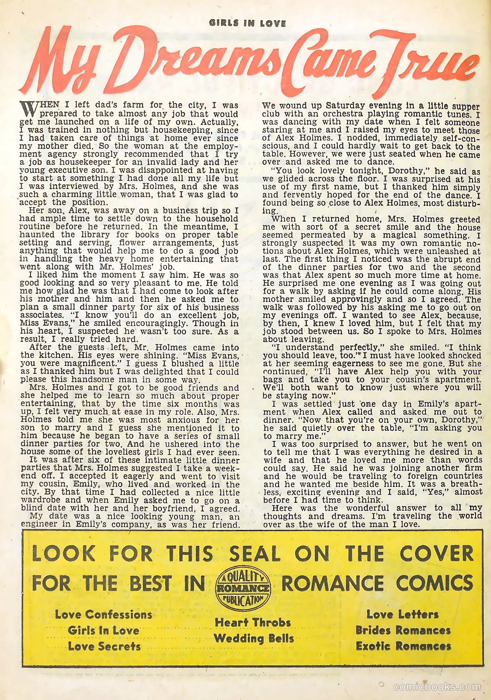 Girls in Love #55 (1956) — page 26 of 36