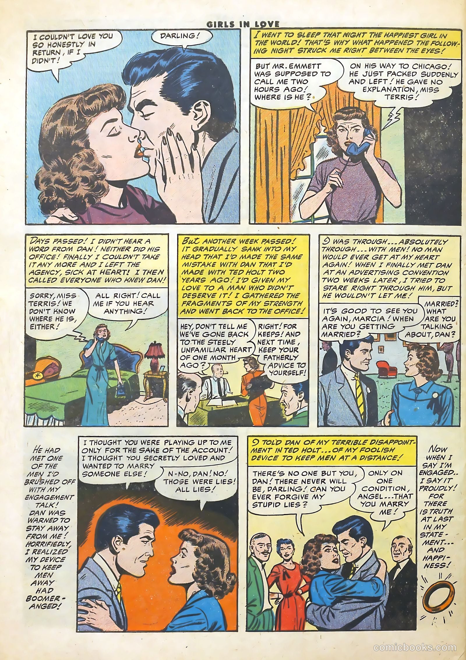Girls in Love #55 (1956) — page 32 of 36