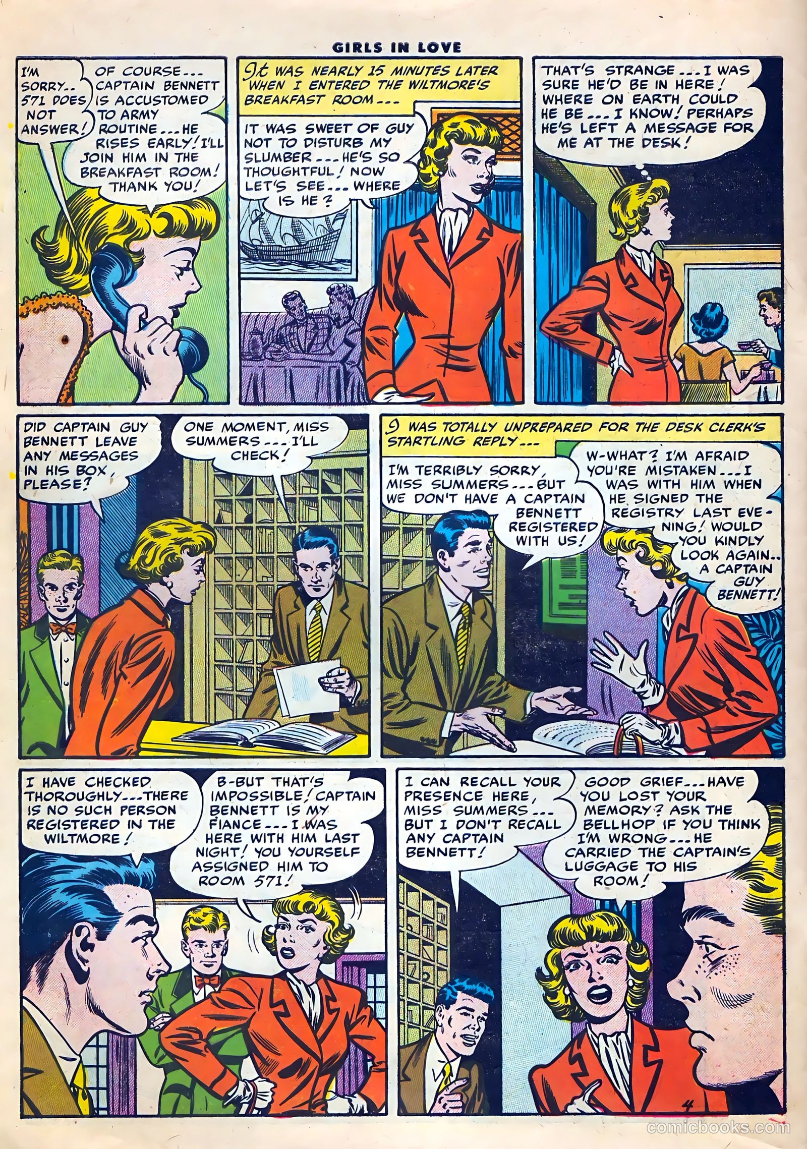 Girls in Love #56 (1956) — page 6 of 36