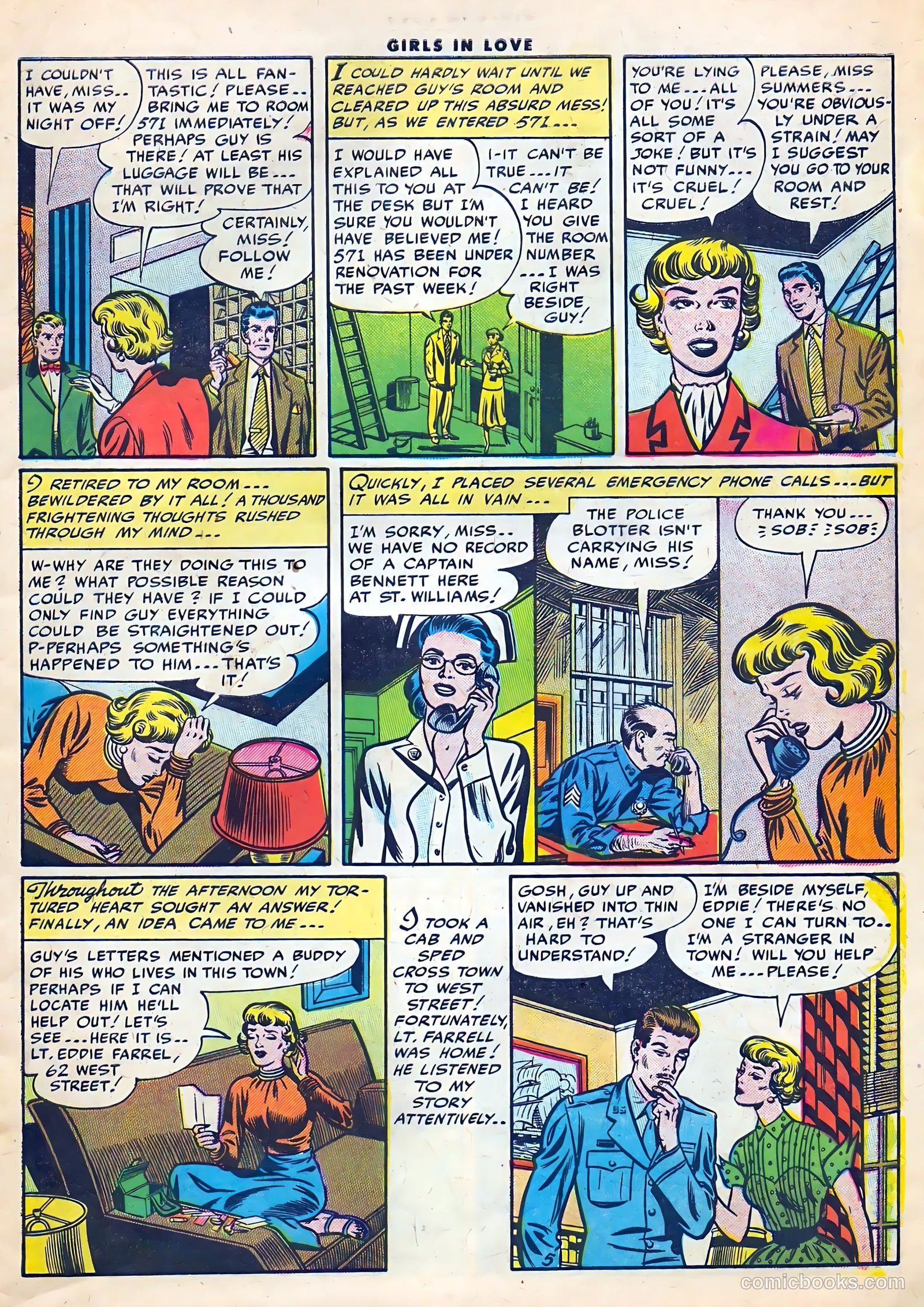 Girls in Love #56 (1956) — page 7 of 36