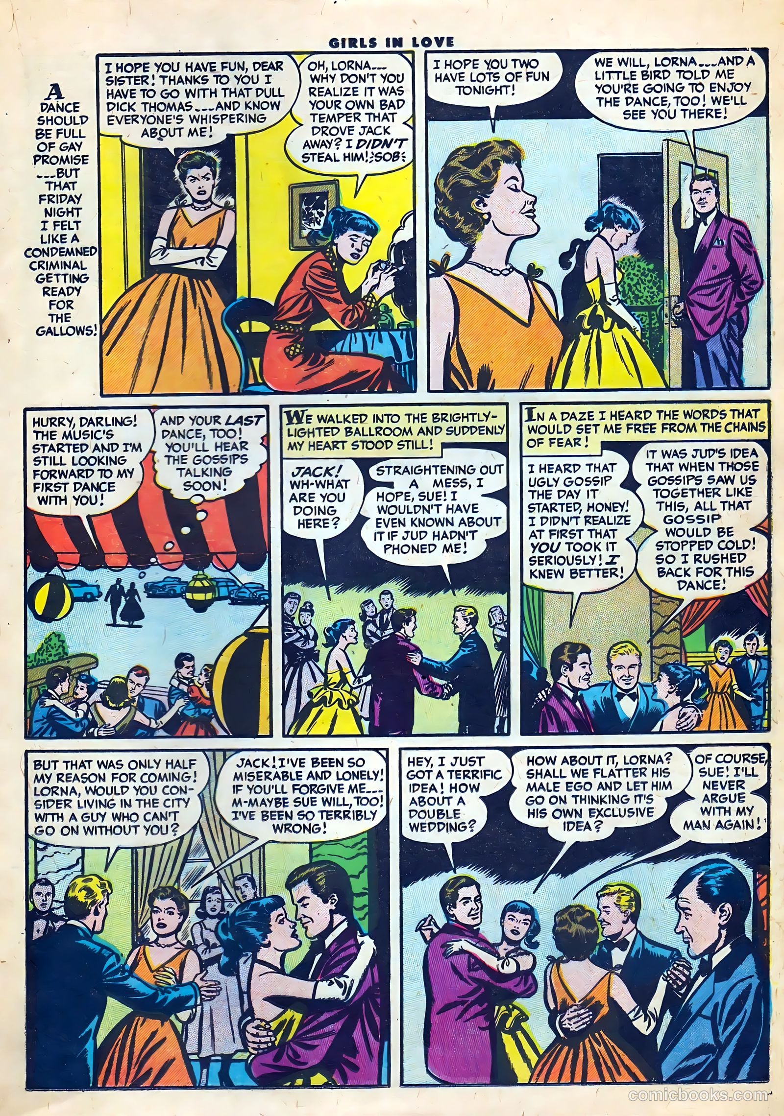 Girls in Love #56 (1956) — page 17 of 36