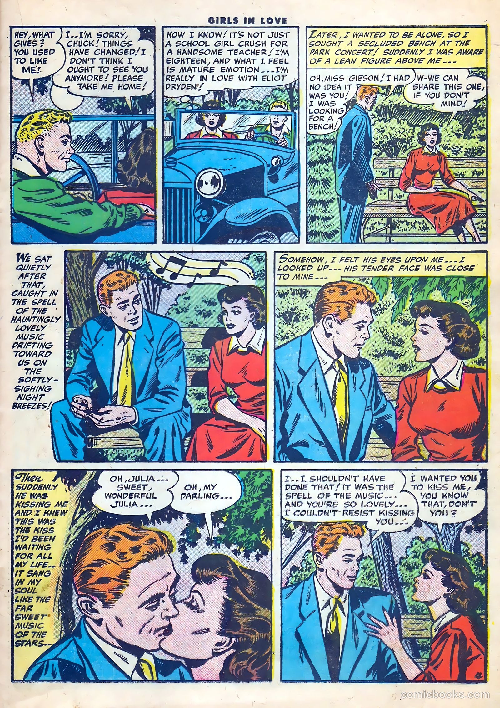 Girls in Love #56 (1956) — page 21 of 36