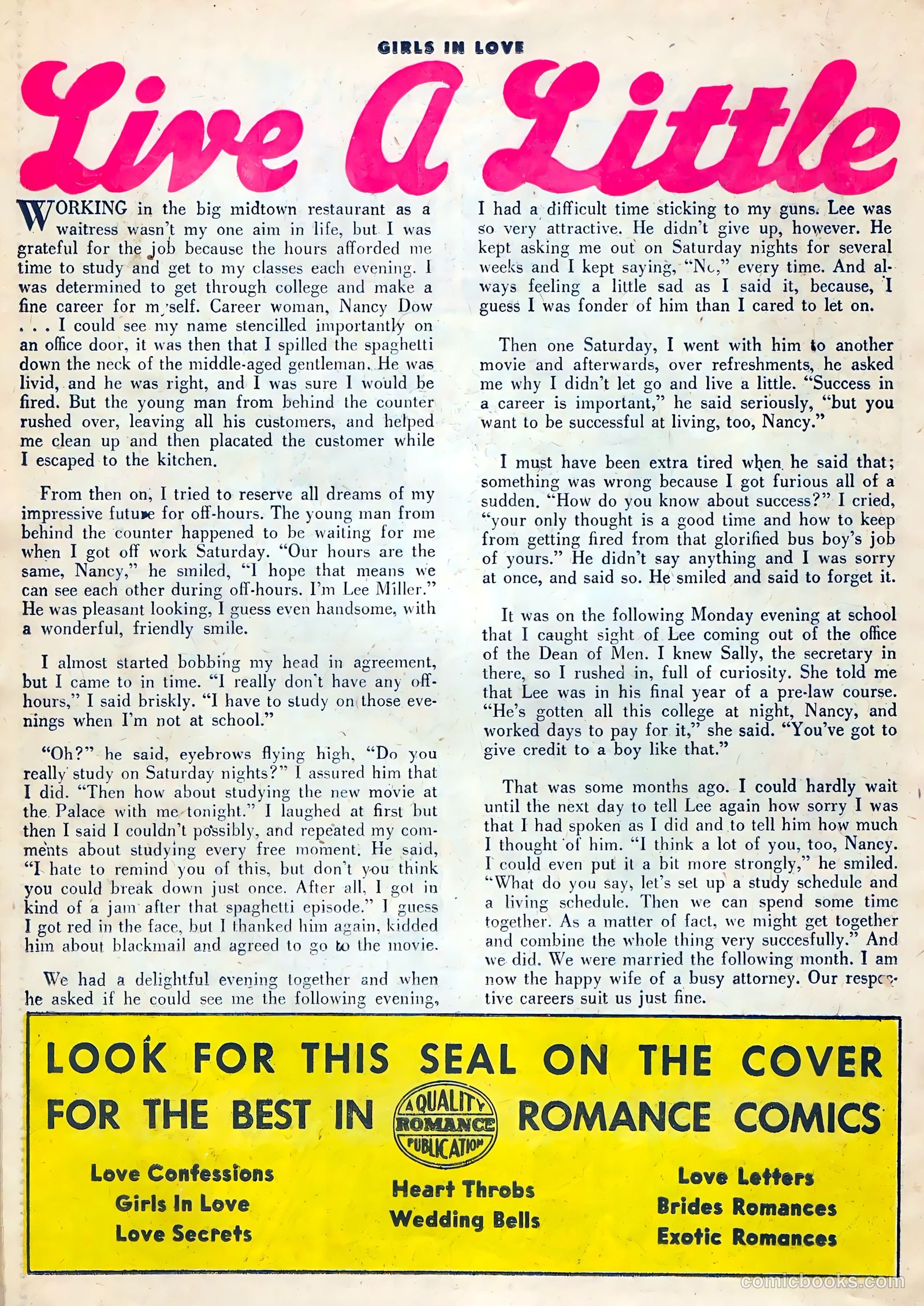 Girls in Love #56 (1956) — page 26 of 36