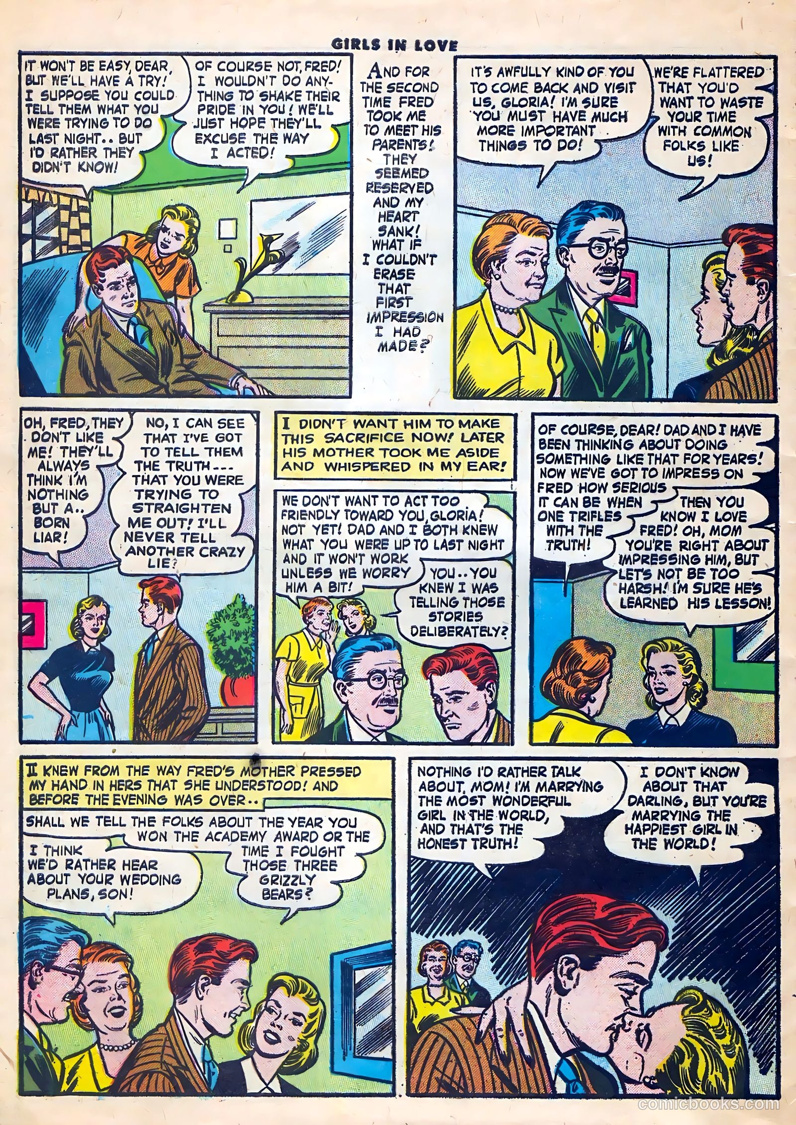 Girls in Love #56 (1956) — page 32 of 36