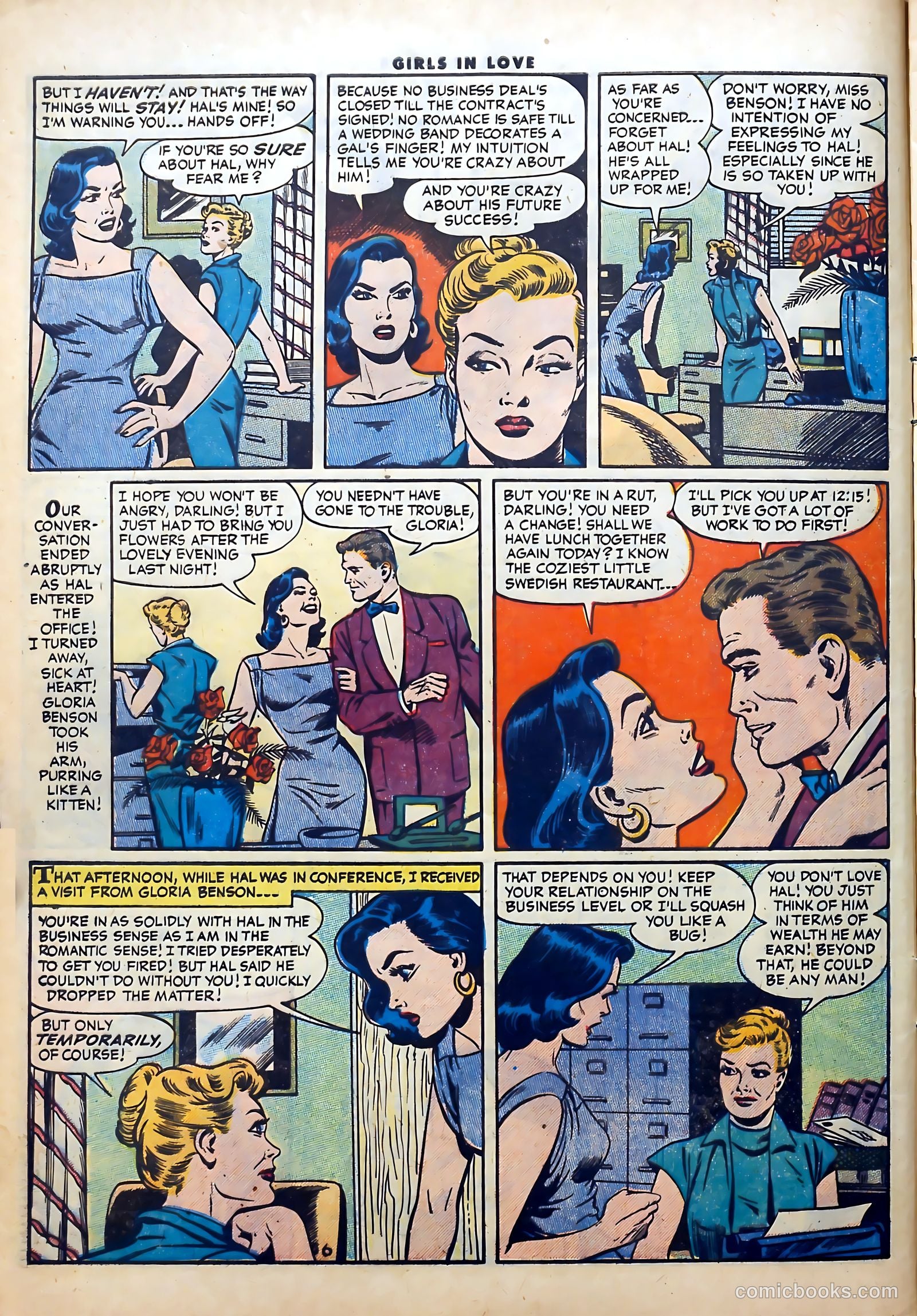 Girls in Love #57 (1956) — page 8 of 36