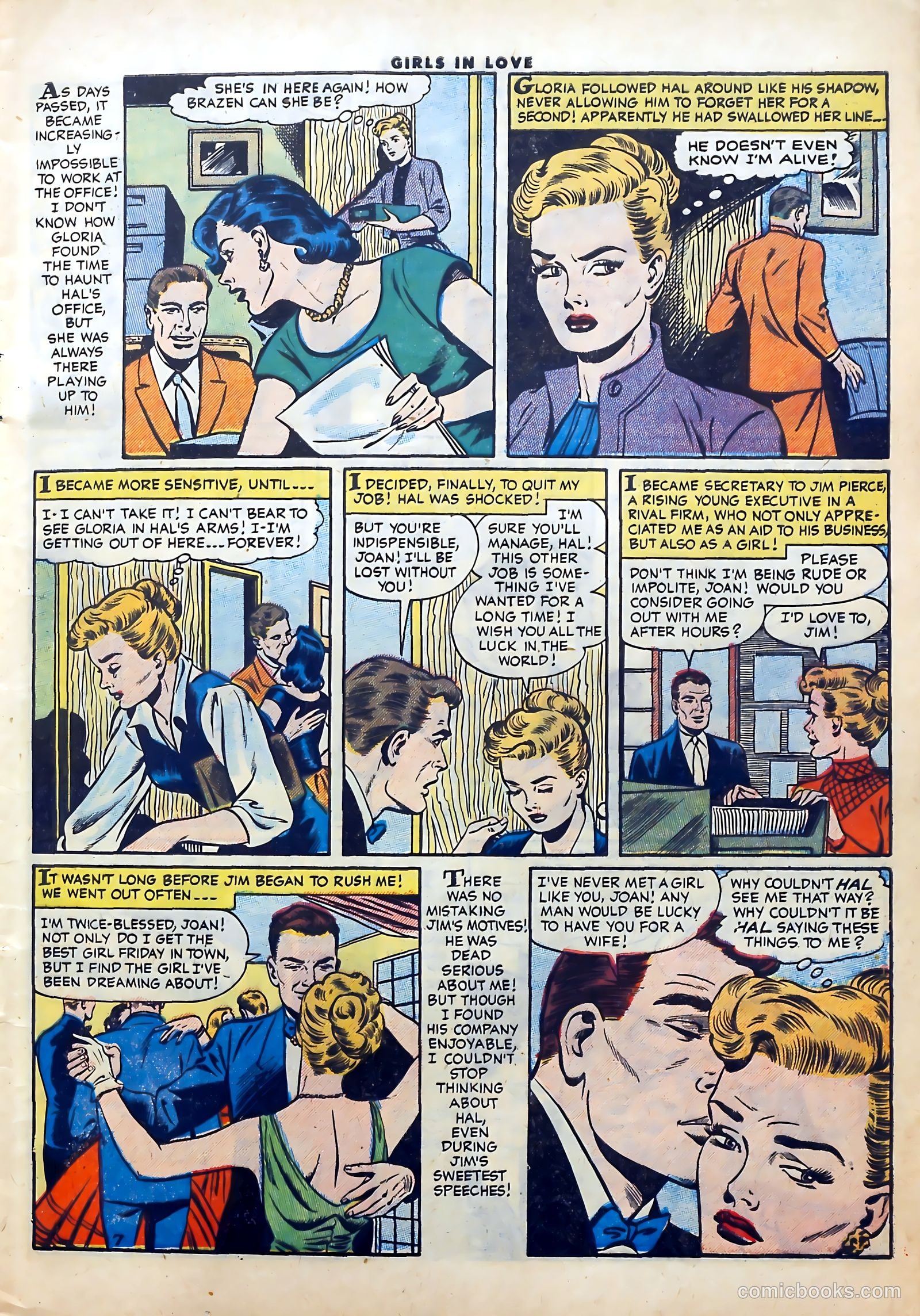 Girls in Love #57 (1956) — page 9 of 36