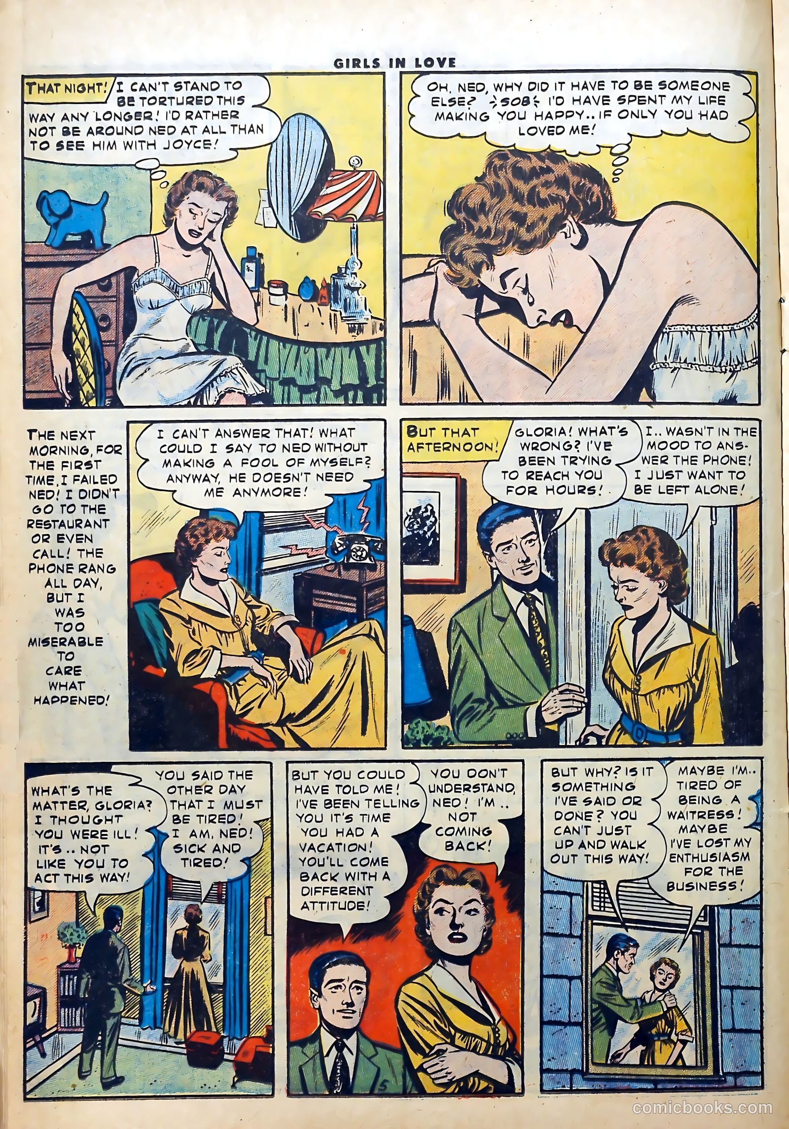 Girls in Love #57 (1956) — page 16 of 36