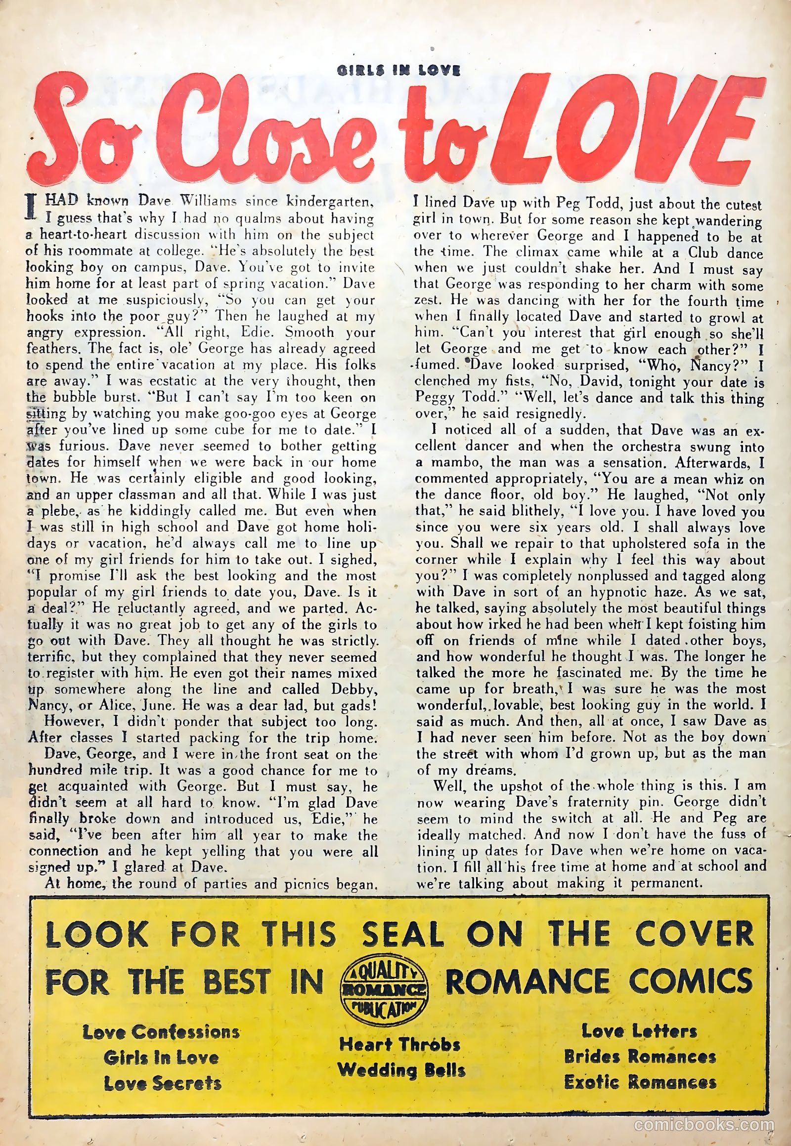 Girls in Love #57 (1956) — page 26 of 36