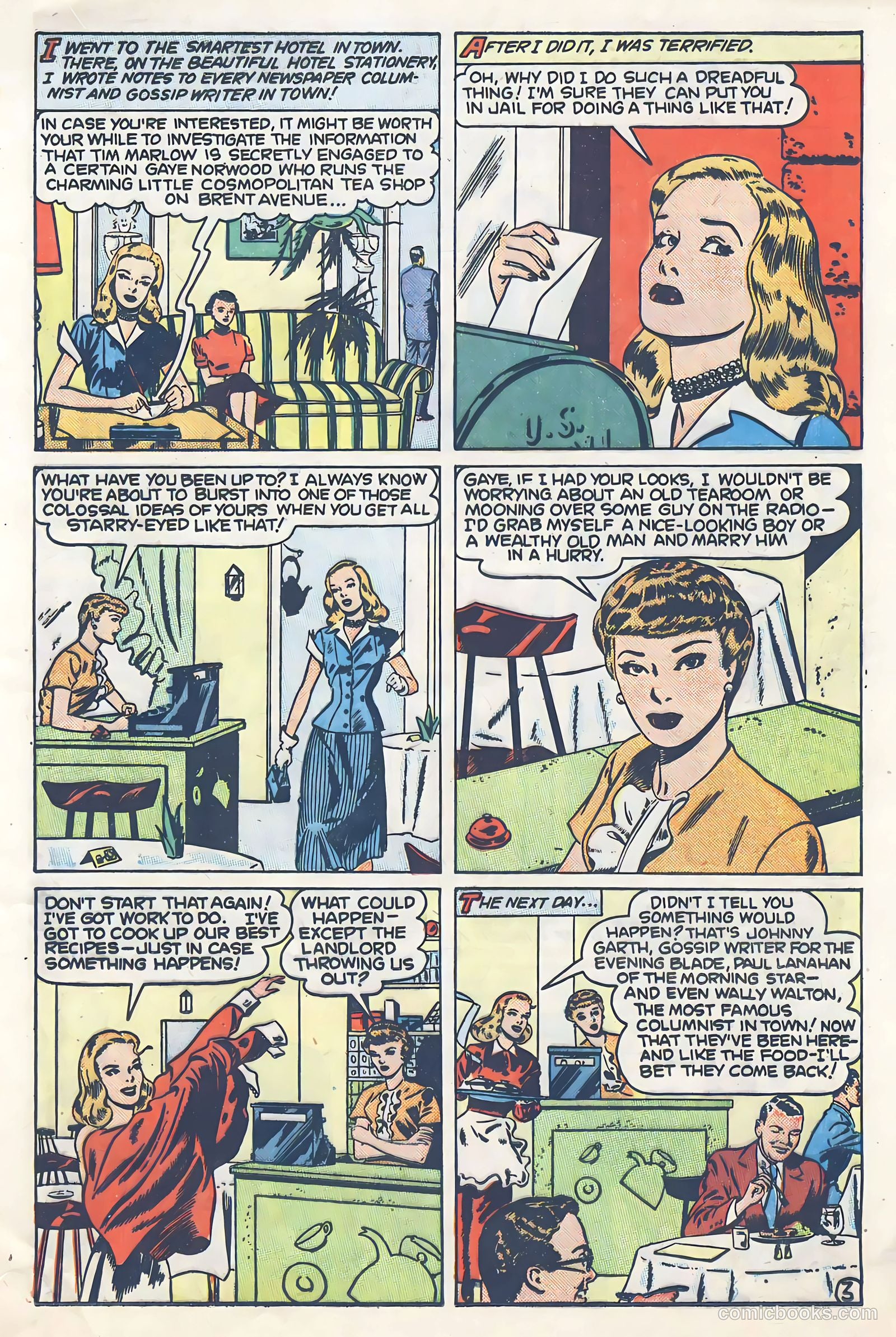 Glamorous Romances #43 (1949) — page 21 of 36