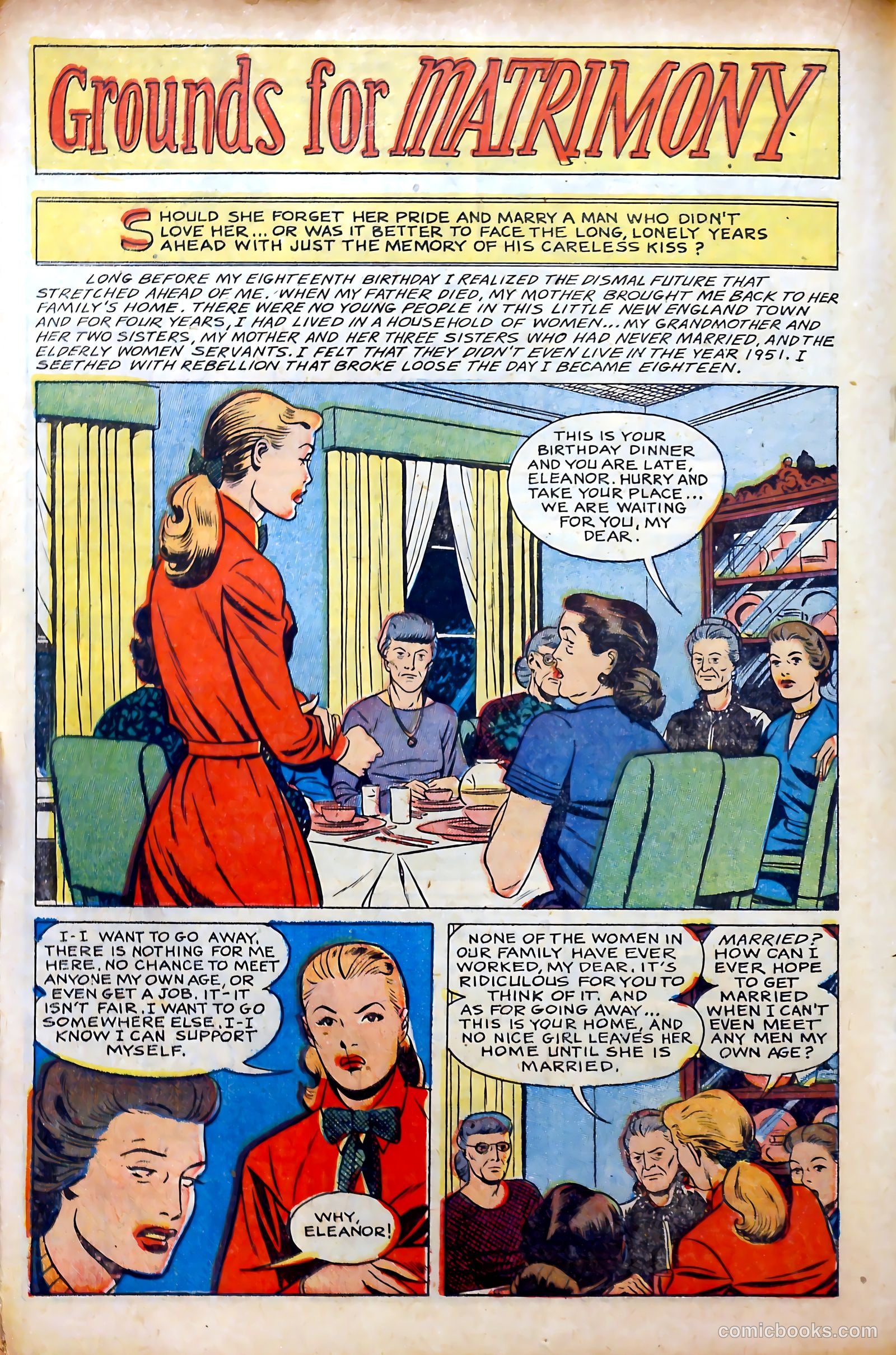Glamorous Romances #56 (1951) — page 18 of 36