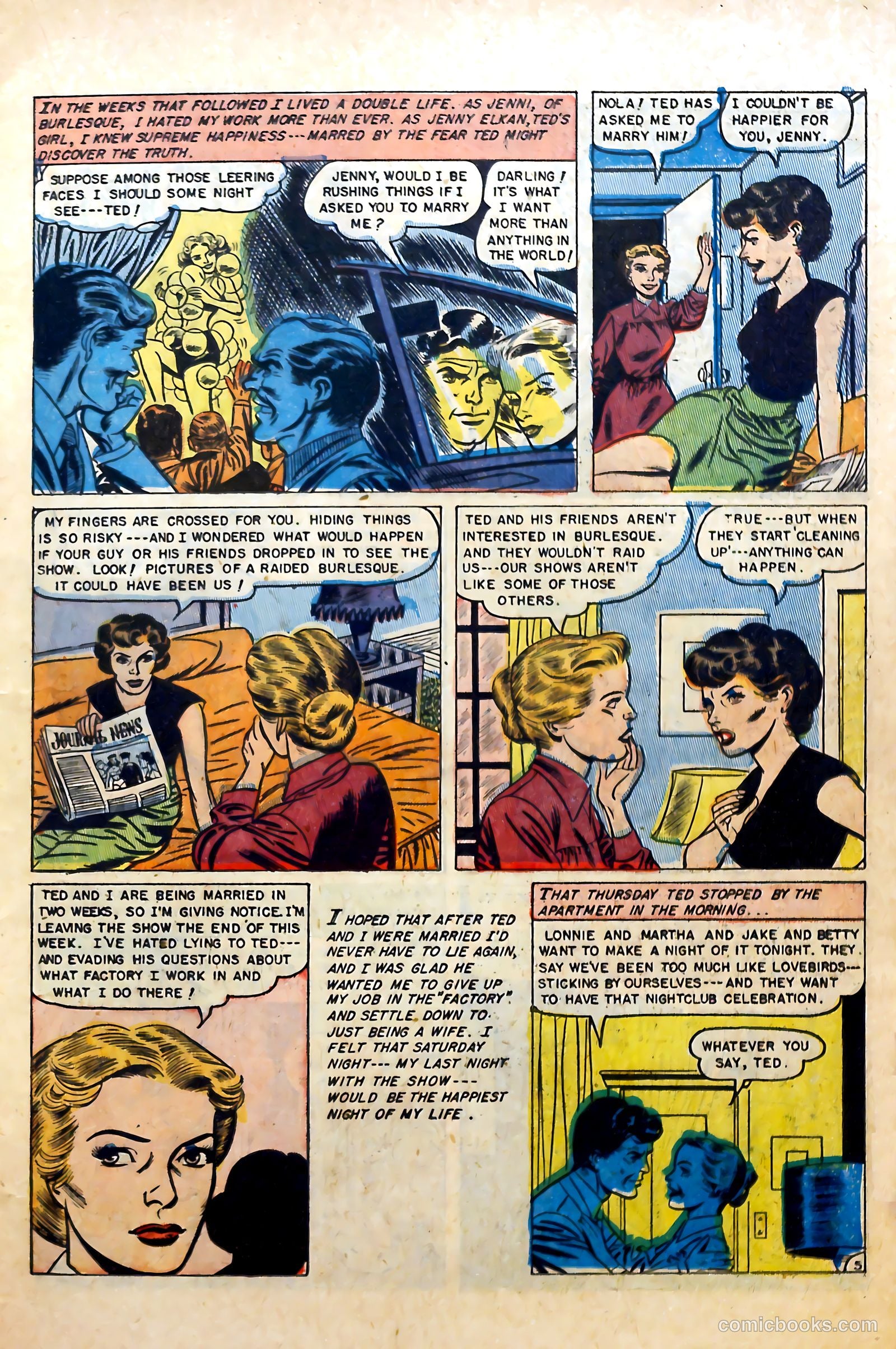 Glamorous Romances #67 (1953) — page 15 of 36