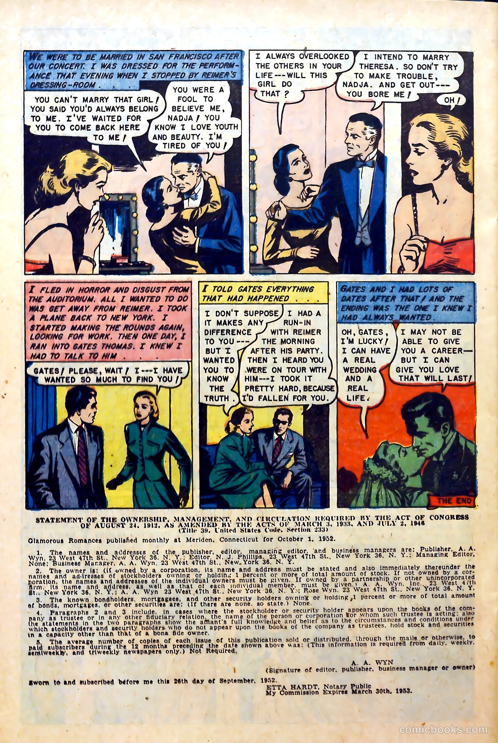 Glamorous Romances #68 (1953) — page 24 of 36