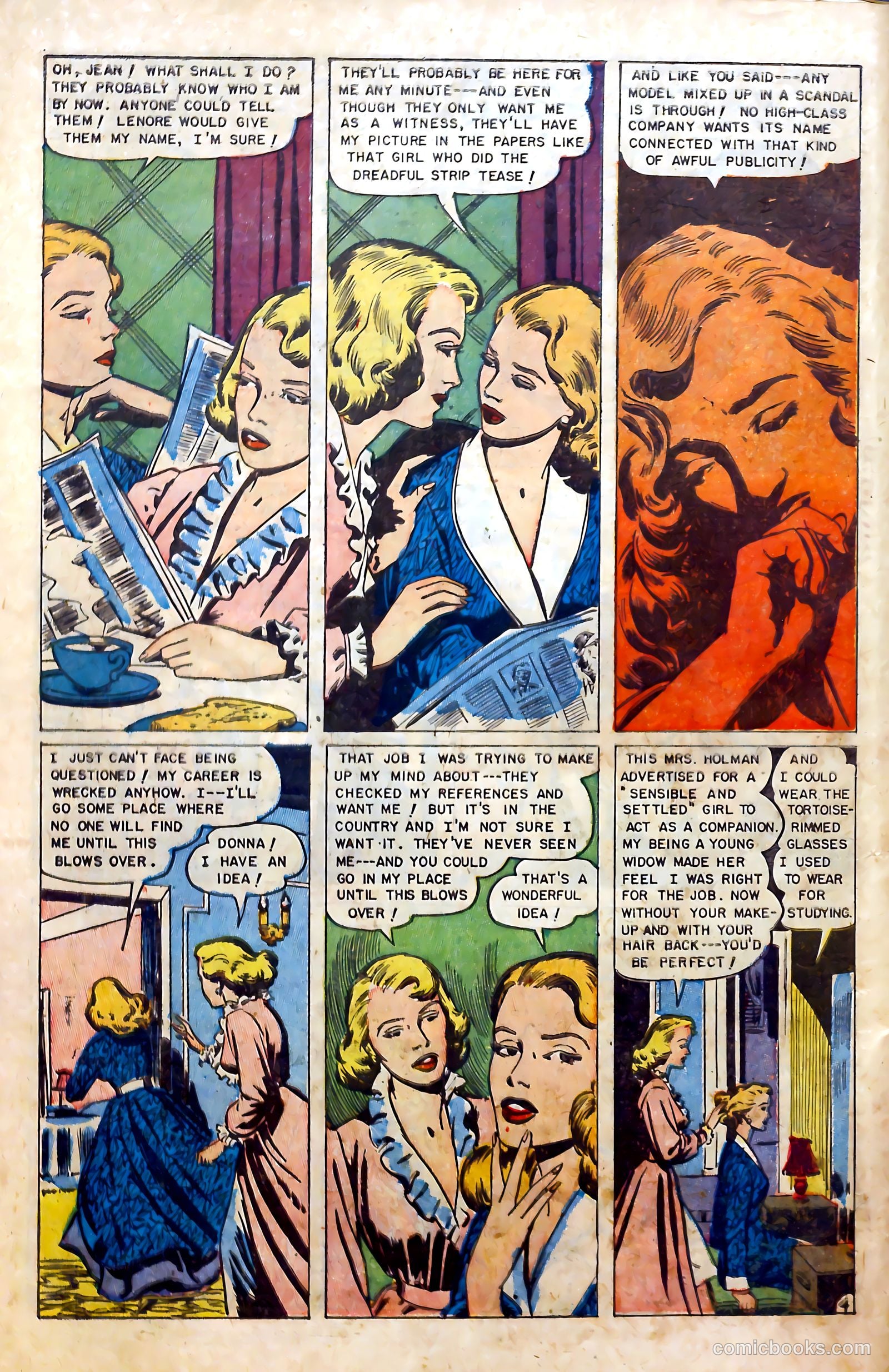 Glamorous Romances #69 (1953) — page 6 of 36