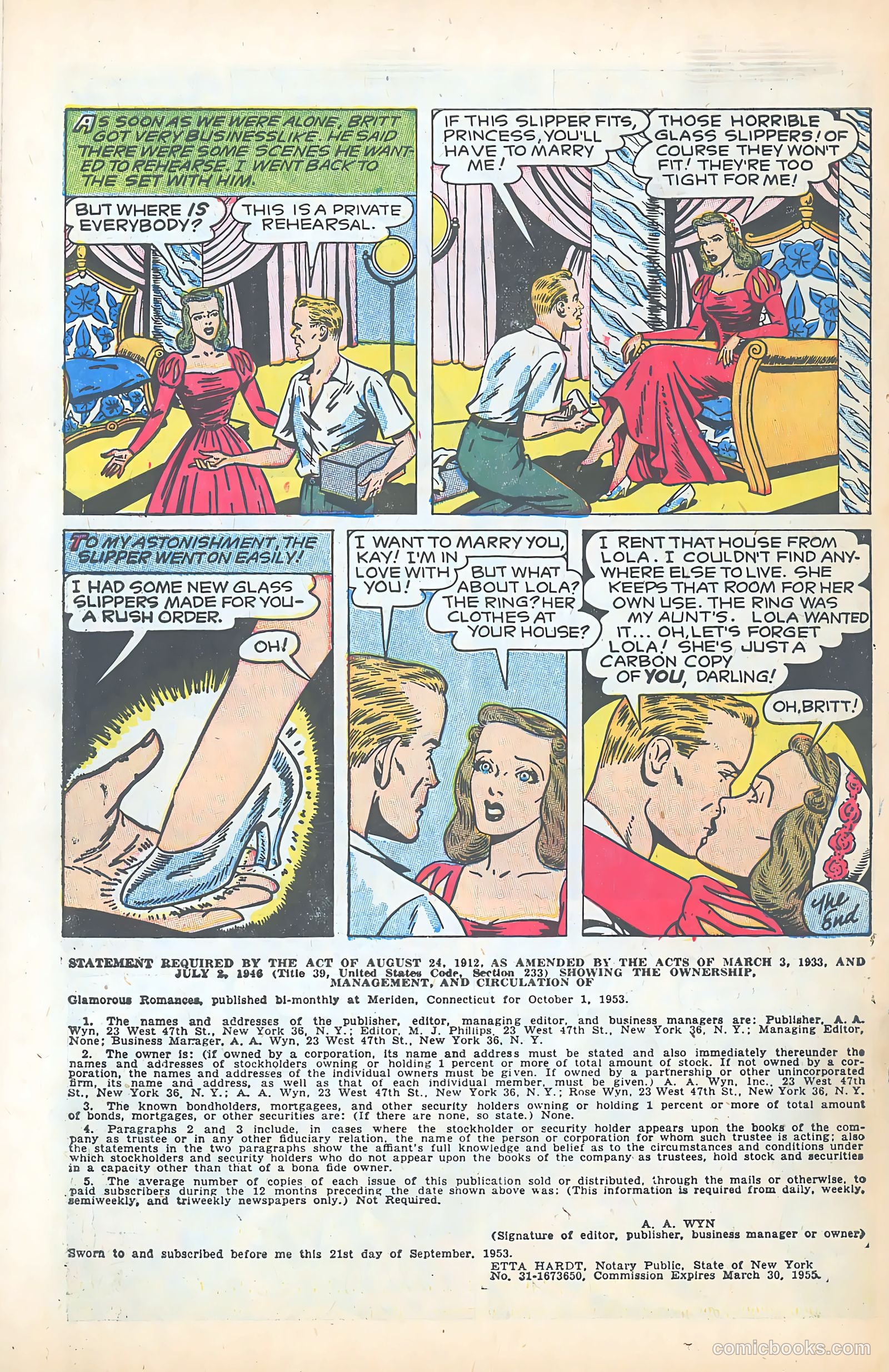 Glamorous Romances #75 (1954) — page 34 of 36