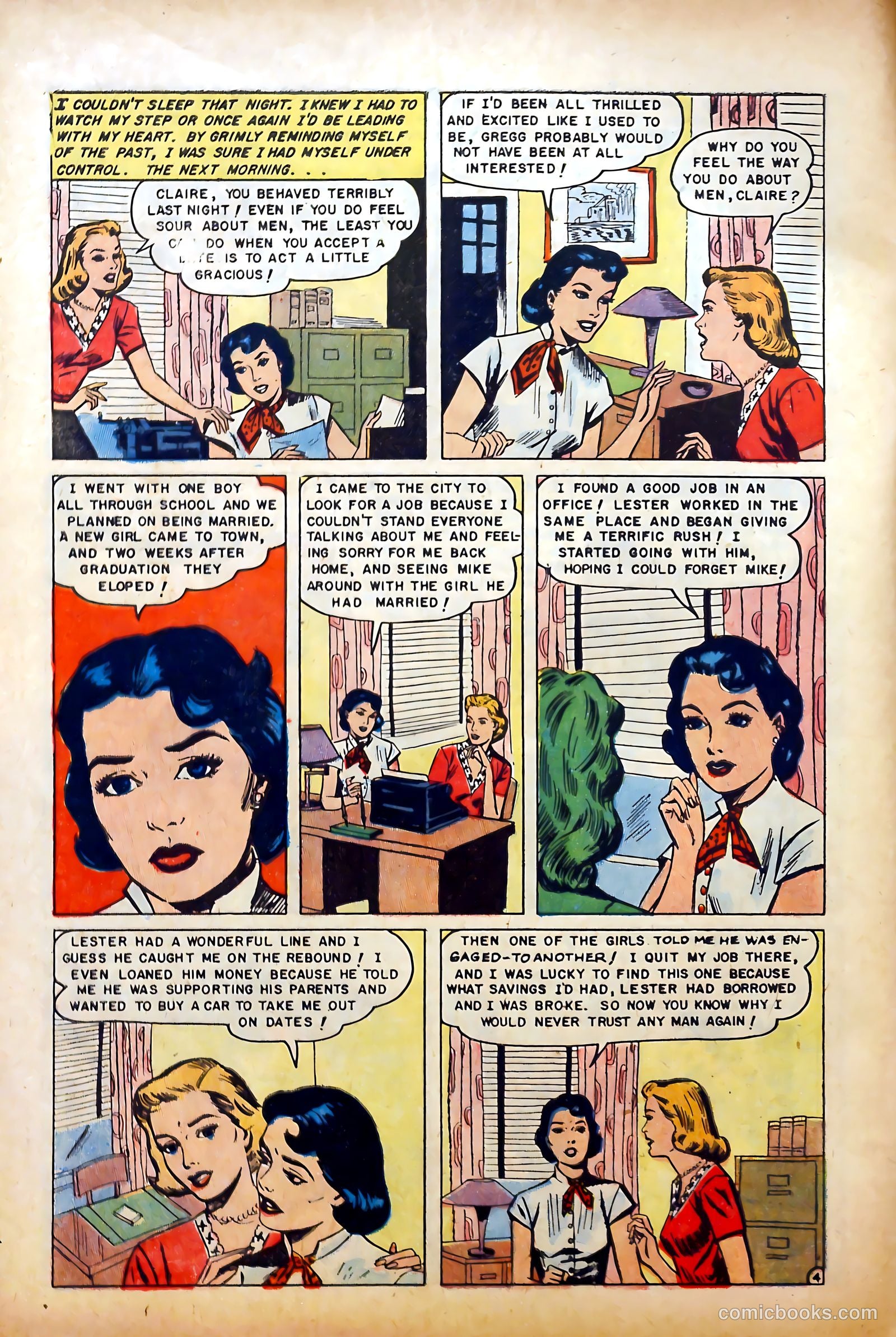 Glamorous Romances #85 (1955) — page 6 of 36