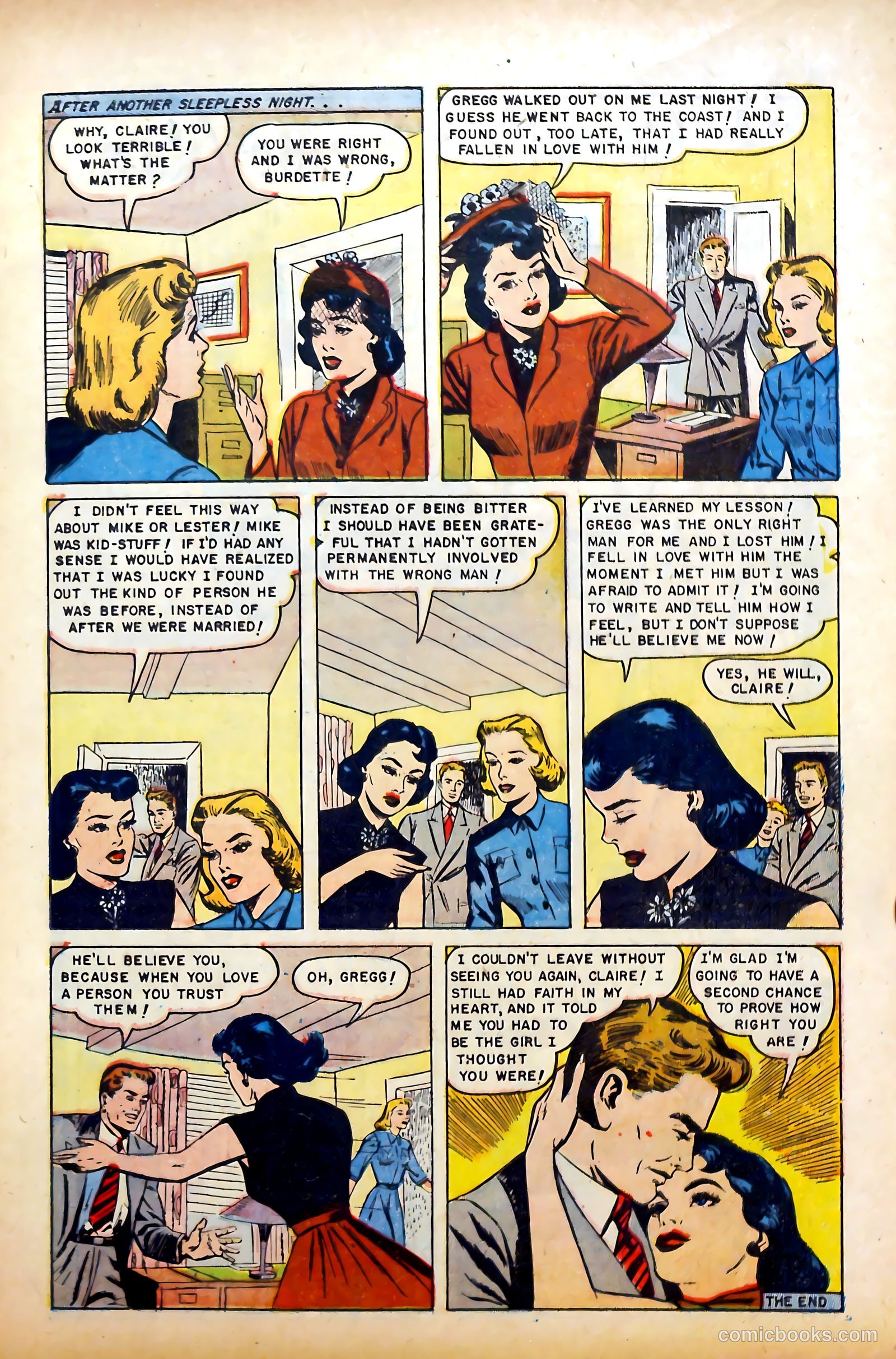 Glamorous Romances #85 (1955) — page 9 of 36
