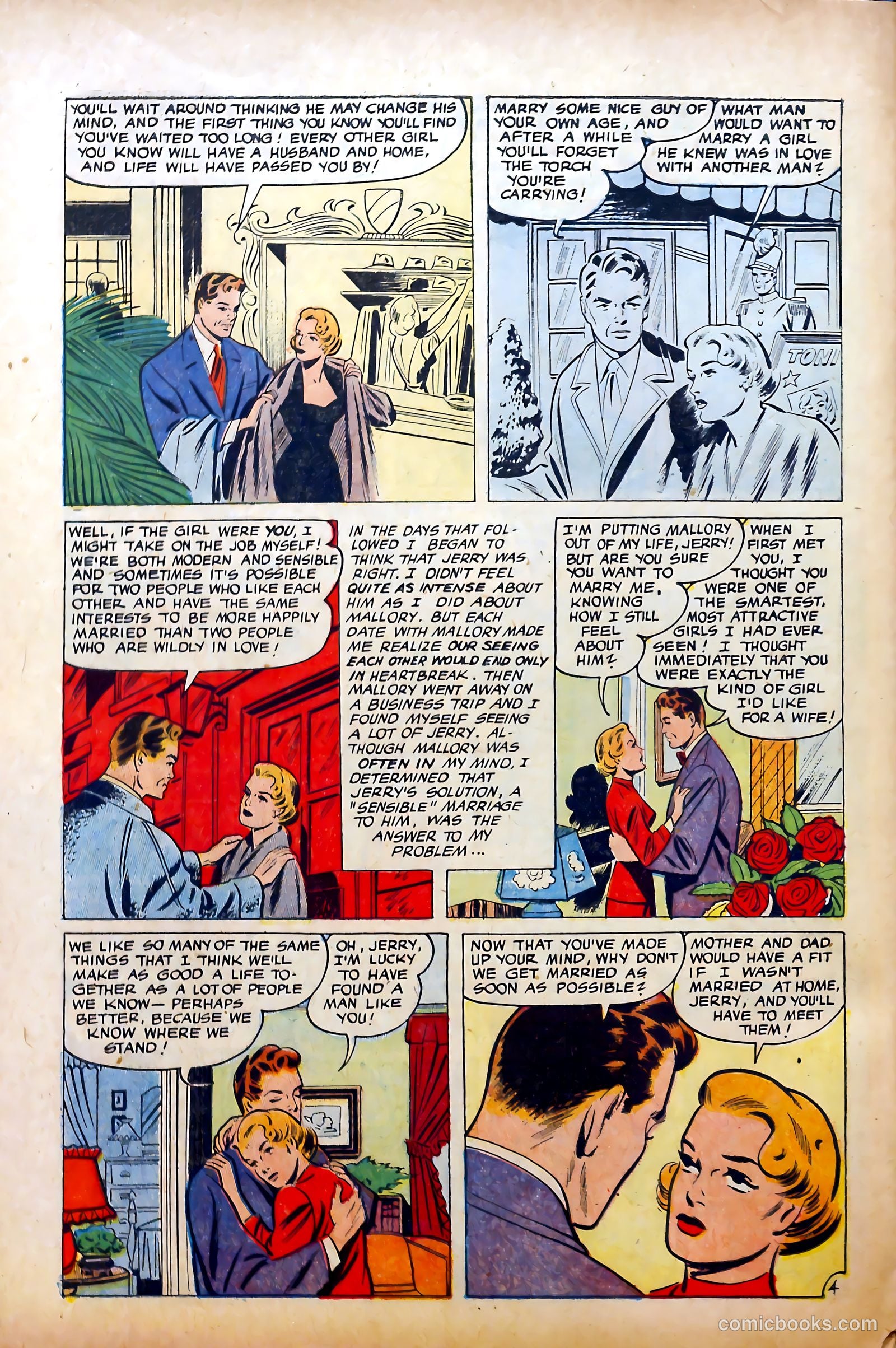 Glamorous Romances #85 (1955) — page 30 of 36