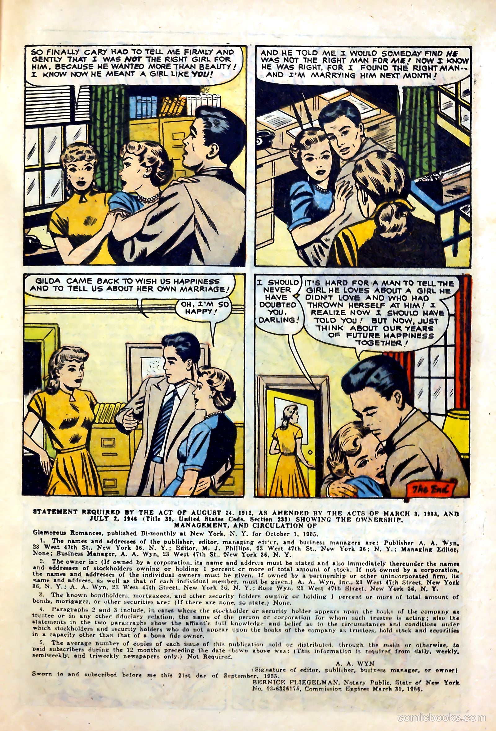 Glamorous Romances #87 (1956) — page 17 of 36