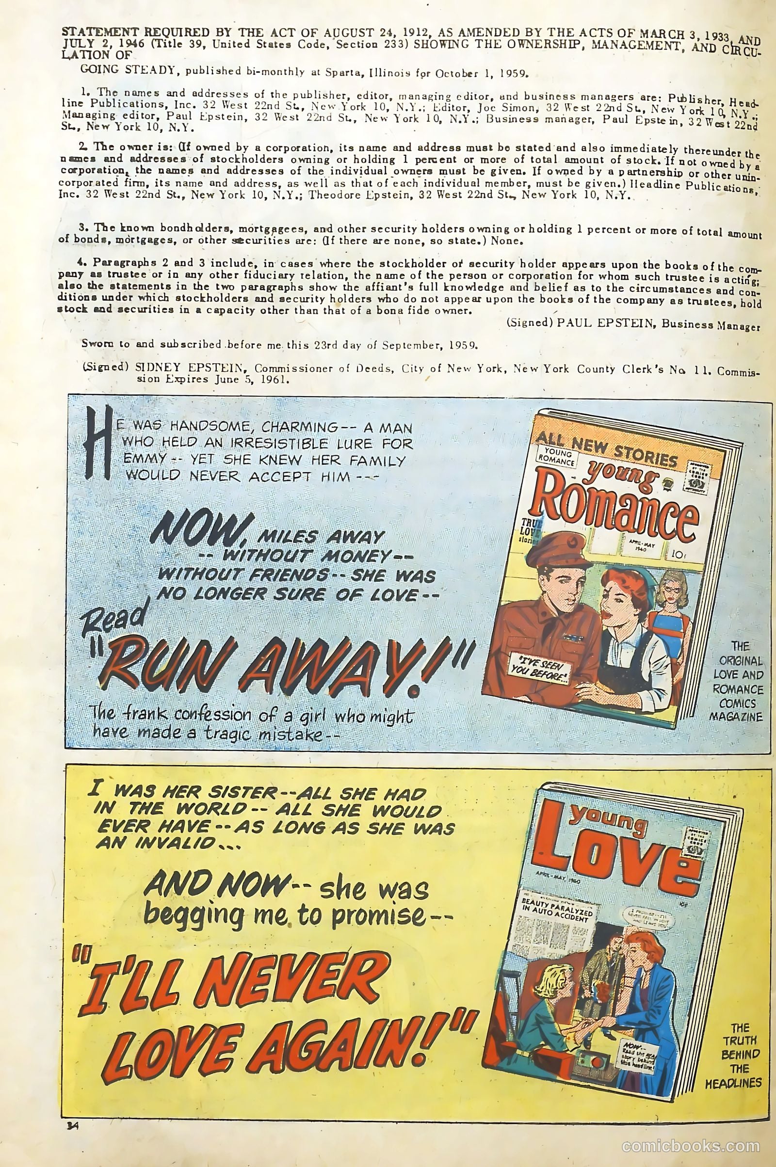 Going Steady #5 (1960) — page 30 of 32