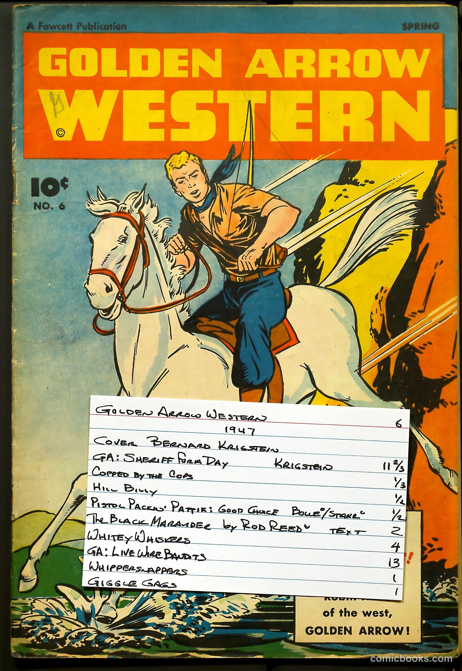 Golden Arrow #6 (1947) — page 37 of 37