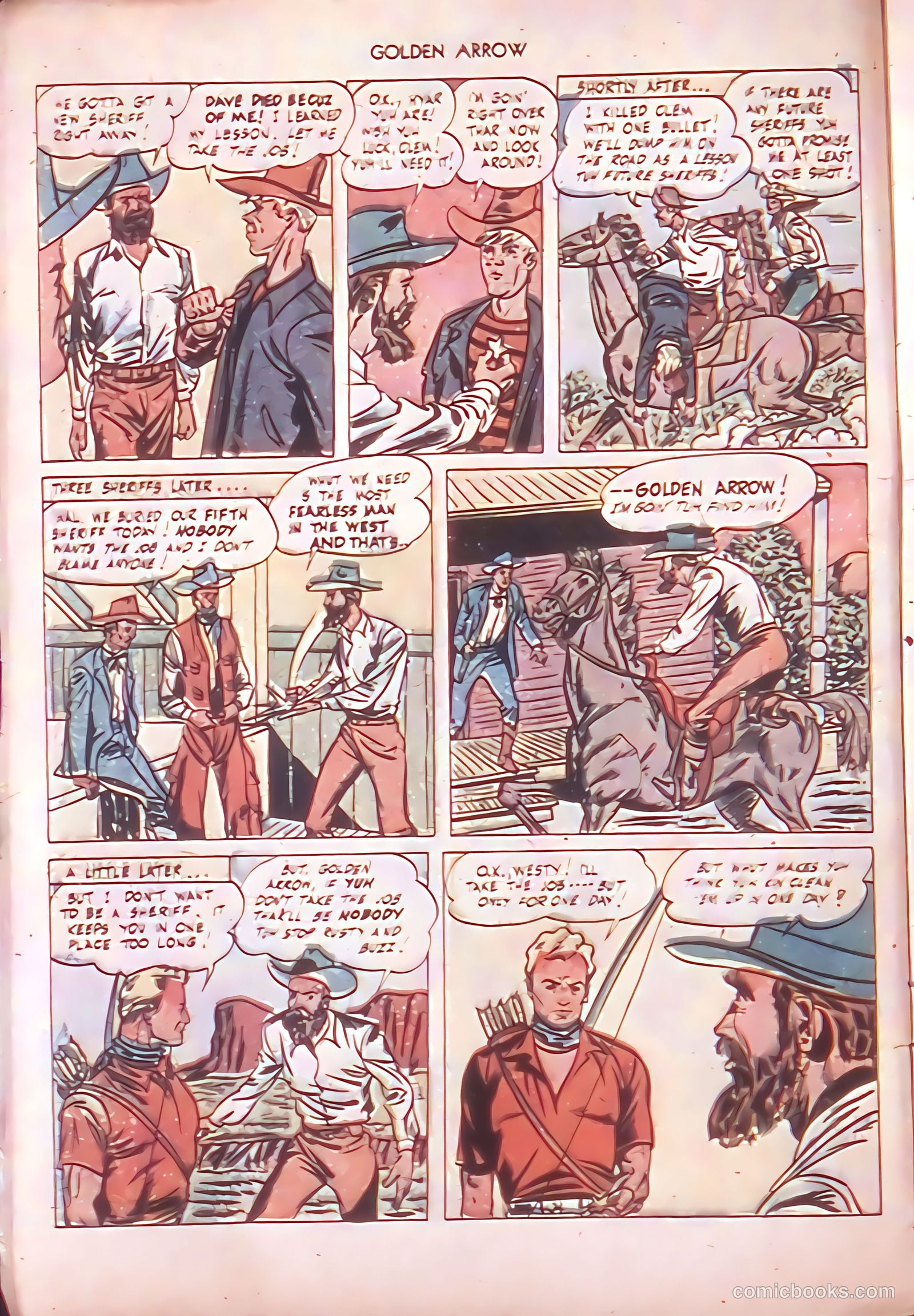 Golden Arrow Western #6 (1947) — page 8 of 36