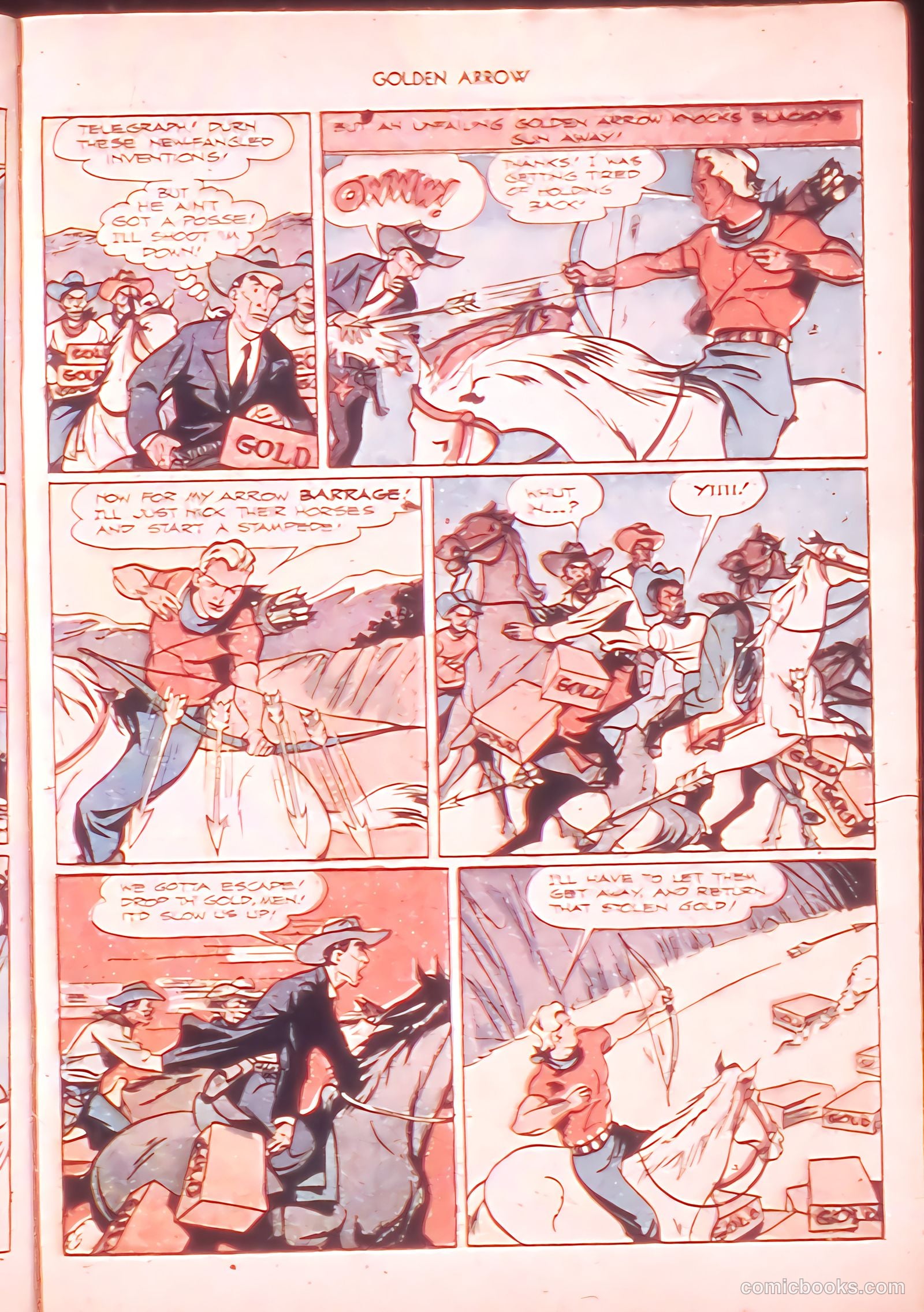 Golden Arrow Western #6 (1947) — page 25 of 36